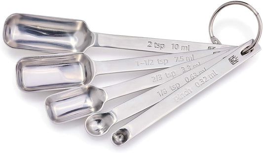 King Arthur Baking Company Odd-Sized Measuring Spoons, 18/8 Stainless Steel, 5-Piece Set