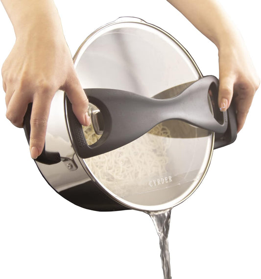 Stainless Steel Pasta Pot, Dutch Oven, Induction Pasta Pot with Strainer Lid, Stock Pot/Soup Pot, Easy Cleanup Stylish Cookware, Dishwasher Safe, 5 Quart