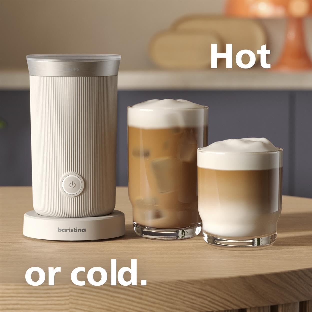 Philips Baristina Milk Frother - Foam Milk Perfectly. Hot and Cold. Dairy and Non-Dairy. Easy to Clean Baristina Espresso Machines. Milky White (BAR311/00)