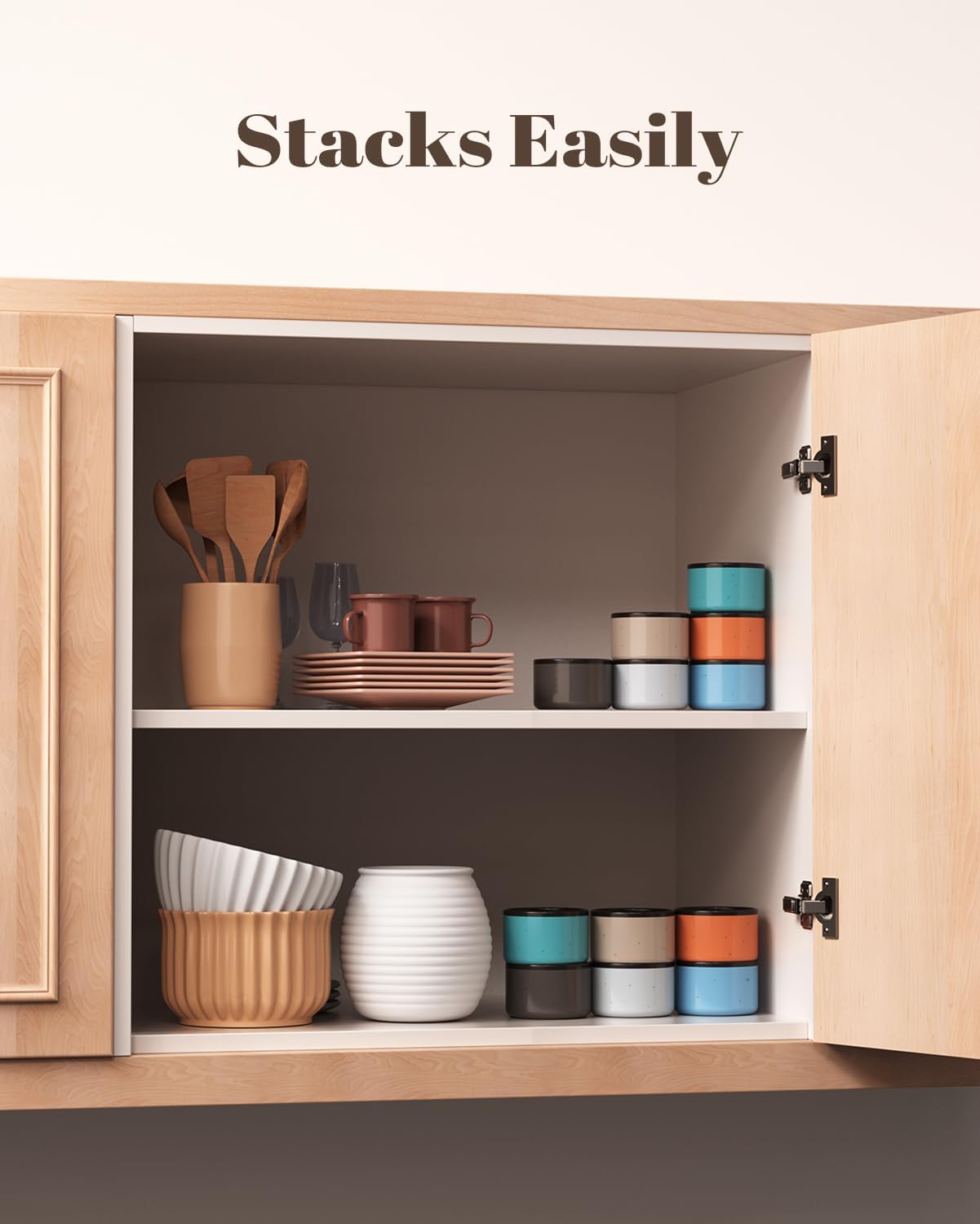 Juimma Ramekins 8 oz, Creme Brulee Ramekins Oven Safe, Ramiken Small Bowls Ceramic Baking Dishes for Pudding Custard, Dipping Sauce Cups for Souffle Ice Cream, Set of 6, Morandi Color