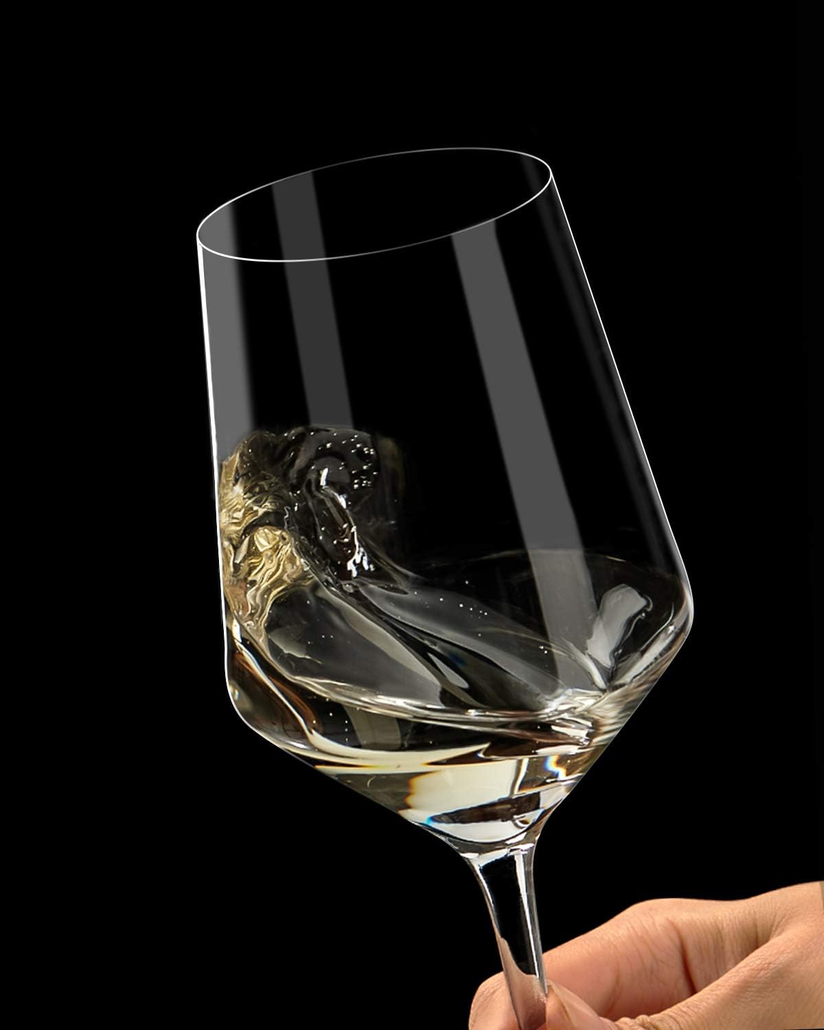 Red Wine Glasses Set of 4, Premium Crystal Wine Glasses Hand Blown,15 oz,Thin Rim,Long Stem,Perfect for Red or White,Daily Use,Unique Wedding Anniversary or Birthday Gift