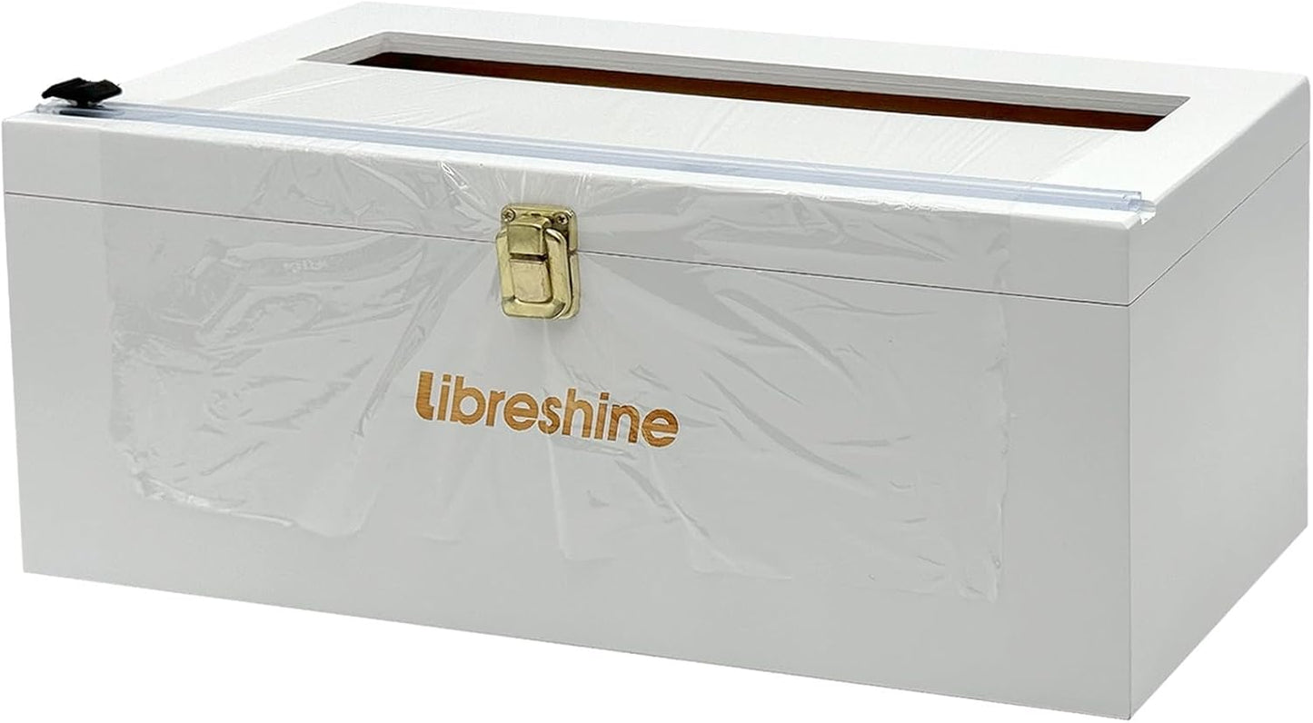 12" White Commercial Foil & Plastic Wrap Dispenser Organizer w/Cutter & Roller - Heavy-Duty XL Holder Fits 3000ft Film, 1000ft Foil Rolls, Costco-Sized - Kitchen, Restaurant Storage