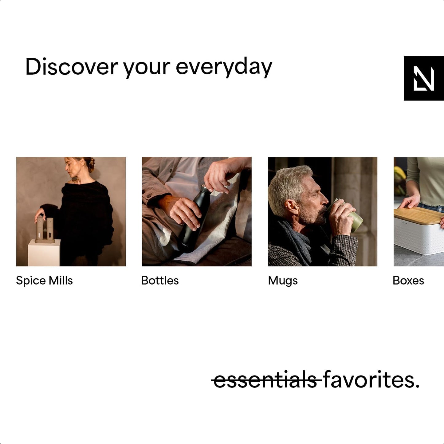 LARS NYSØM Wooden Salt and Pepper Grinder Set Manual with Tray - Salt and Pepper Mills with Adjustable Ceramic Grinder - Elegant Beechwood Pepper and Salt Mill Set for Dining Table (Almond Beige)