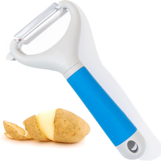Li&Zhao Vegetable Peelers - Potato Peelers Fruit Peeler Veggie Peeler Carrot Peeler Apple Peeler Garlic Peeler I and Y Peelers for Kitchen Julienne Peeler(Blue)
