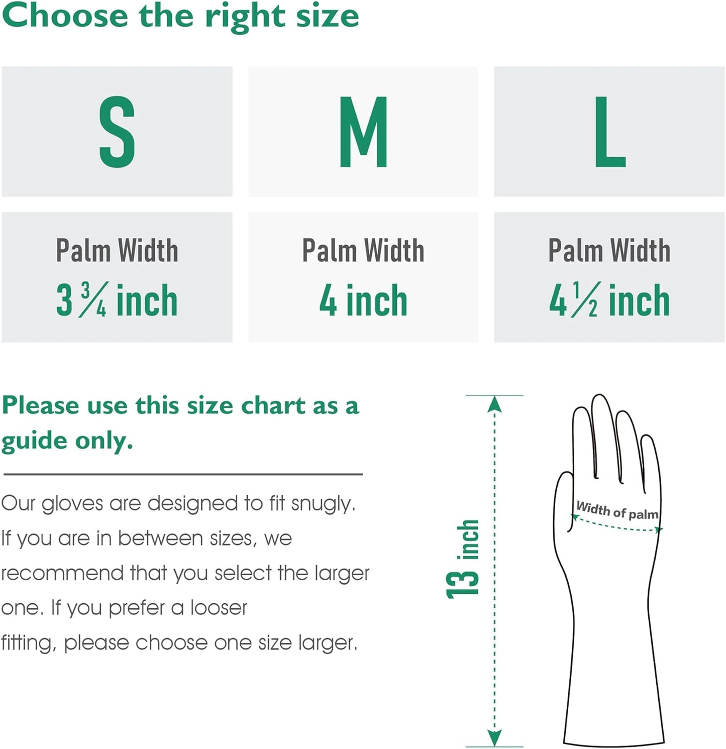 COOLJOB Large Household Rubber Gloves with Cotton Liner & Non-slip Grip, Waterproof Long Lasting Dishwashing Gloves for Kitchen & Bathroom Cleaning, Mint Green, 1 Pair