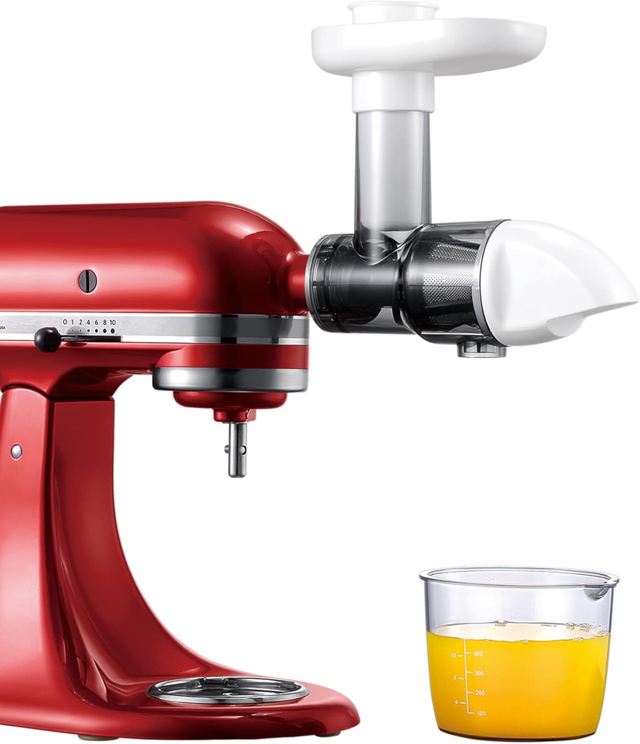 Masticating Juicer Attachment for KitchenAid Stand Mixers, Masticating Juicer, Slow Juicer Attachment for KitchenAid Stand Mixers, White(Machine/Mixer Not Included)