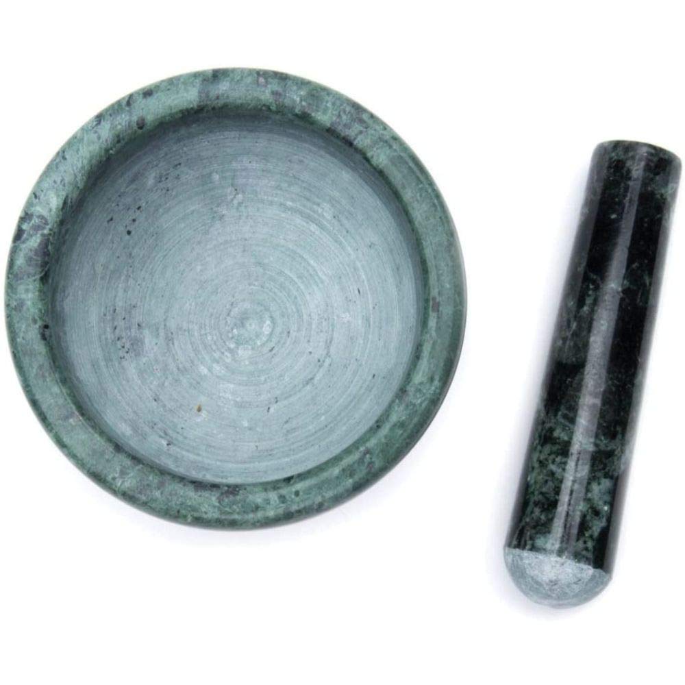 Fox Run Marble Mortar and Pestle, Green, 4"