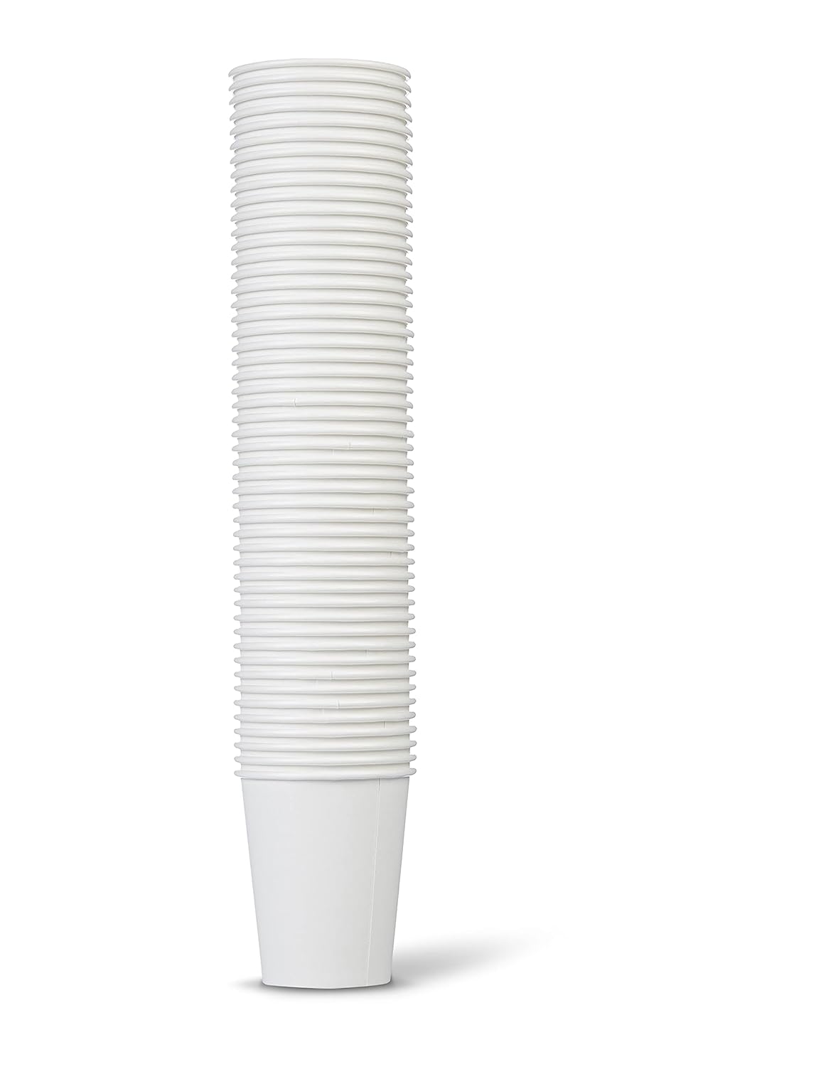 Amazon Basics Disposable Coffee Cups, 8 ounces, Paper, 1000 Count (Pack of 1), White