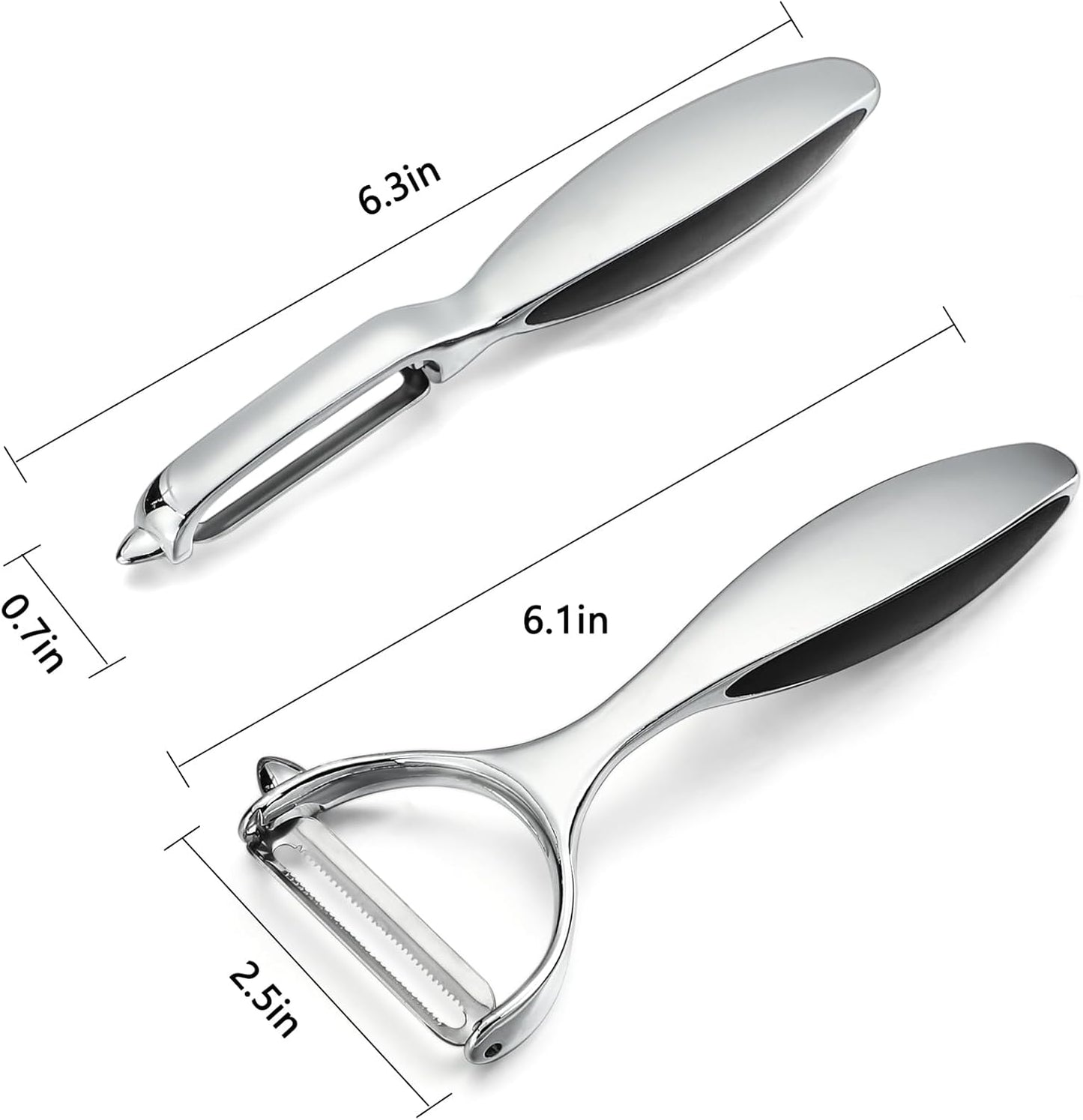 Vegetable Peeler Stainless Steel Potato Peelers Y-Shaped and I-Shaped Peelers,Veggie Carrot Fruit Peelers for Home kitchen