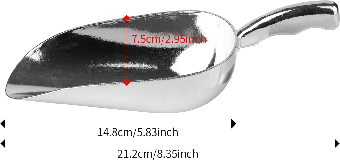 12 Oz Cast Aluminum Bar Ice Scoop,Suitable for wedding, buffet-1pc
