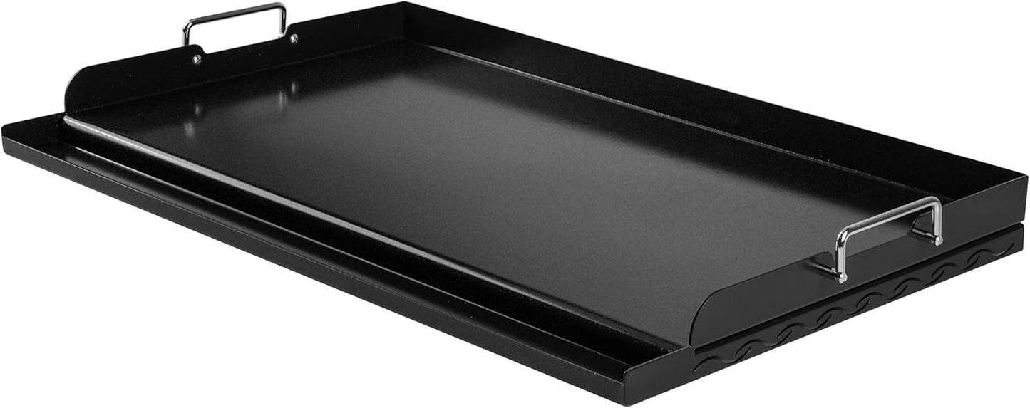 Skyflame Nonstick Griddle Top for Gas Grill, 25"x16" Large Cooking Area Flat Top Griddle with Grease Groove and High Sidewalls, Fit for Camping, Tailgating, Parties