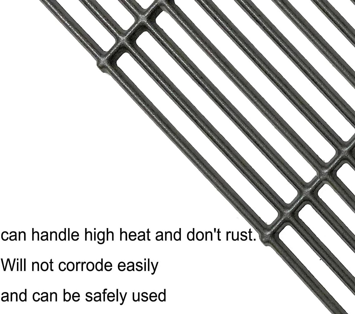 C752B(2-Pack) 15 Inch Cast Iron Cooking Grid Grates Replacement for Weber 7522 7521 Genesis Silver A Spirit 210 Spirit e210 Spirit 500 Parts