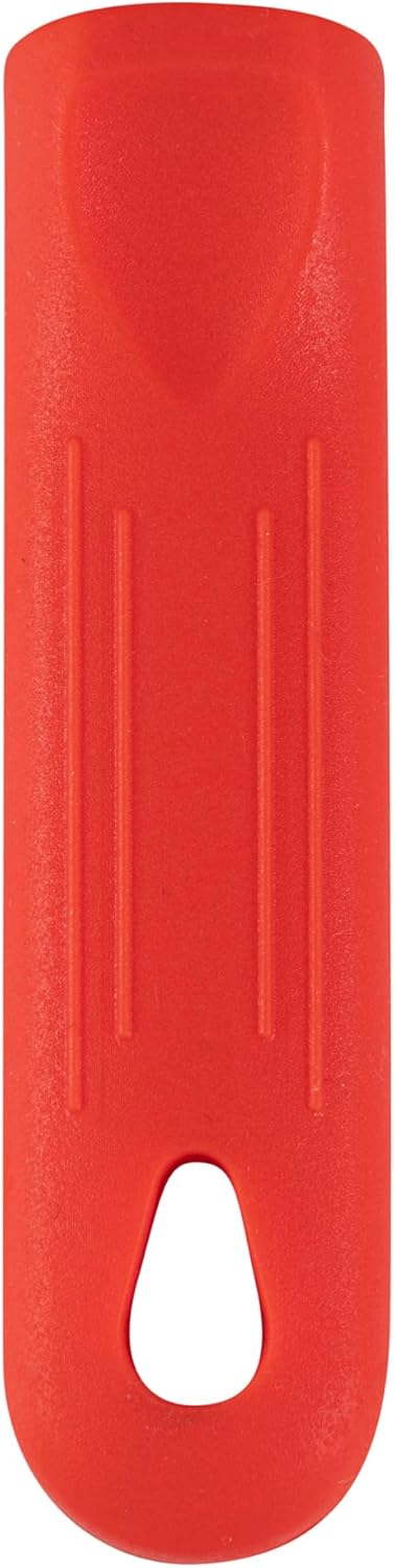 Restaurantware Pan Handle Sleeve 1 Pack Of 4.25" Removable Silicone Pot Handle Holder Fits 8-inch And 9-inch Pans No-Slip Heat-Resistant Dishwashable Red Aluminum Fry Pan Covers for Home Kitchen