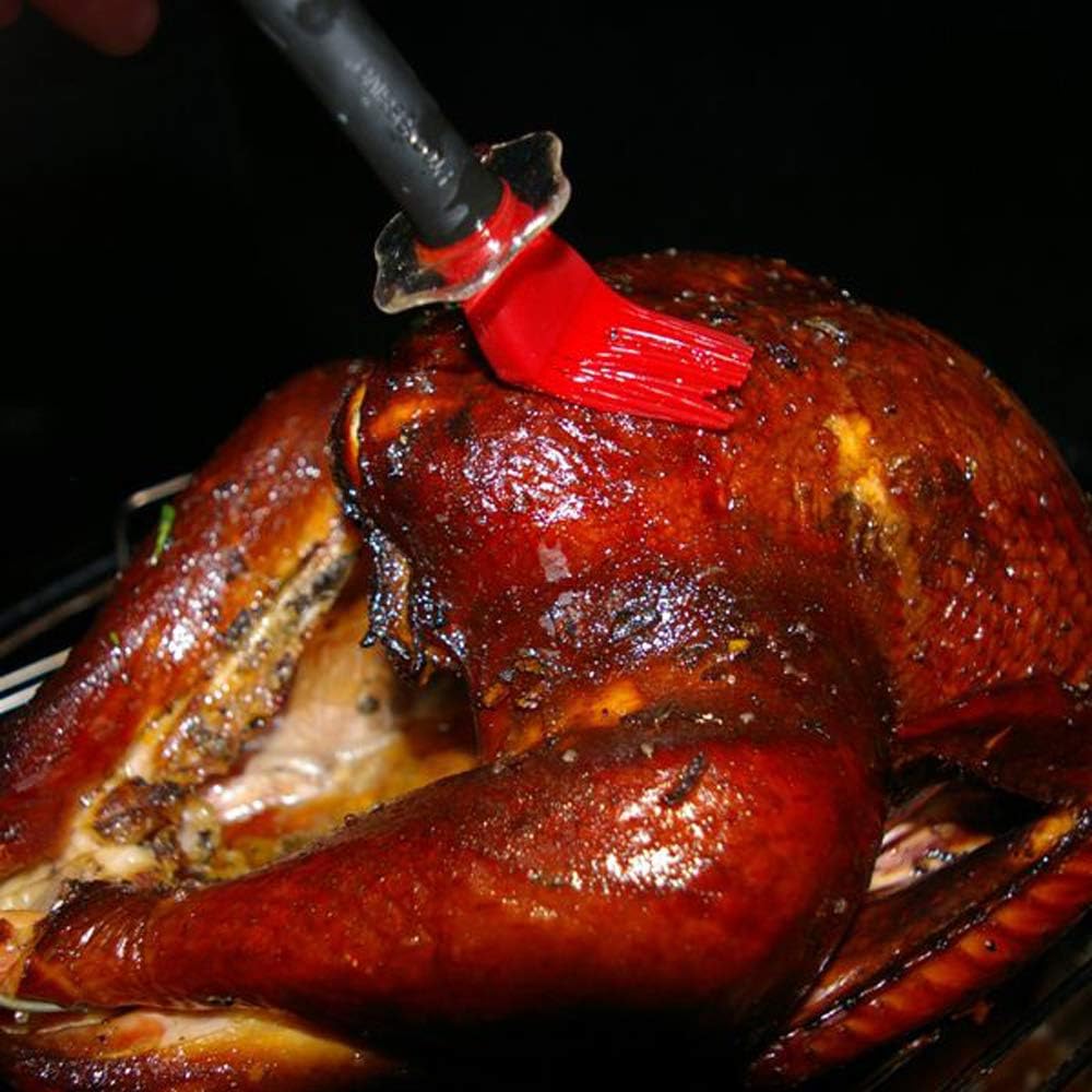 Best tableware Turkey Baster set of 4 commercial-grade quality FDA silicone bulbs, including marinating needles and barbecue brushes and cleaning brushes, easy to clean and can be used repeatedly.