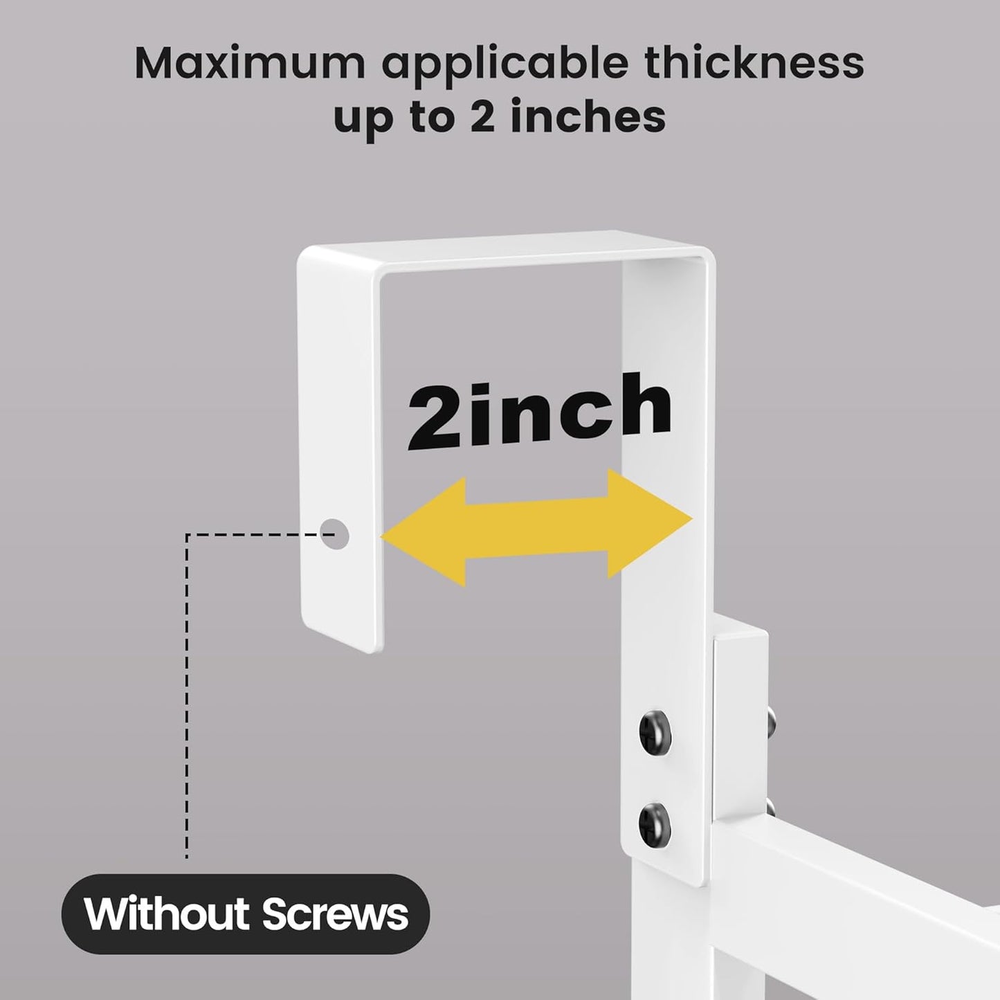 Pantry Door Organizer 12 Inch Wide, 8 Tier Hanging Adjustable Over the Door Spice Rack For Narrow Space,Matt White