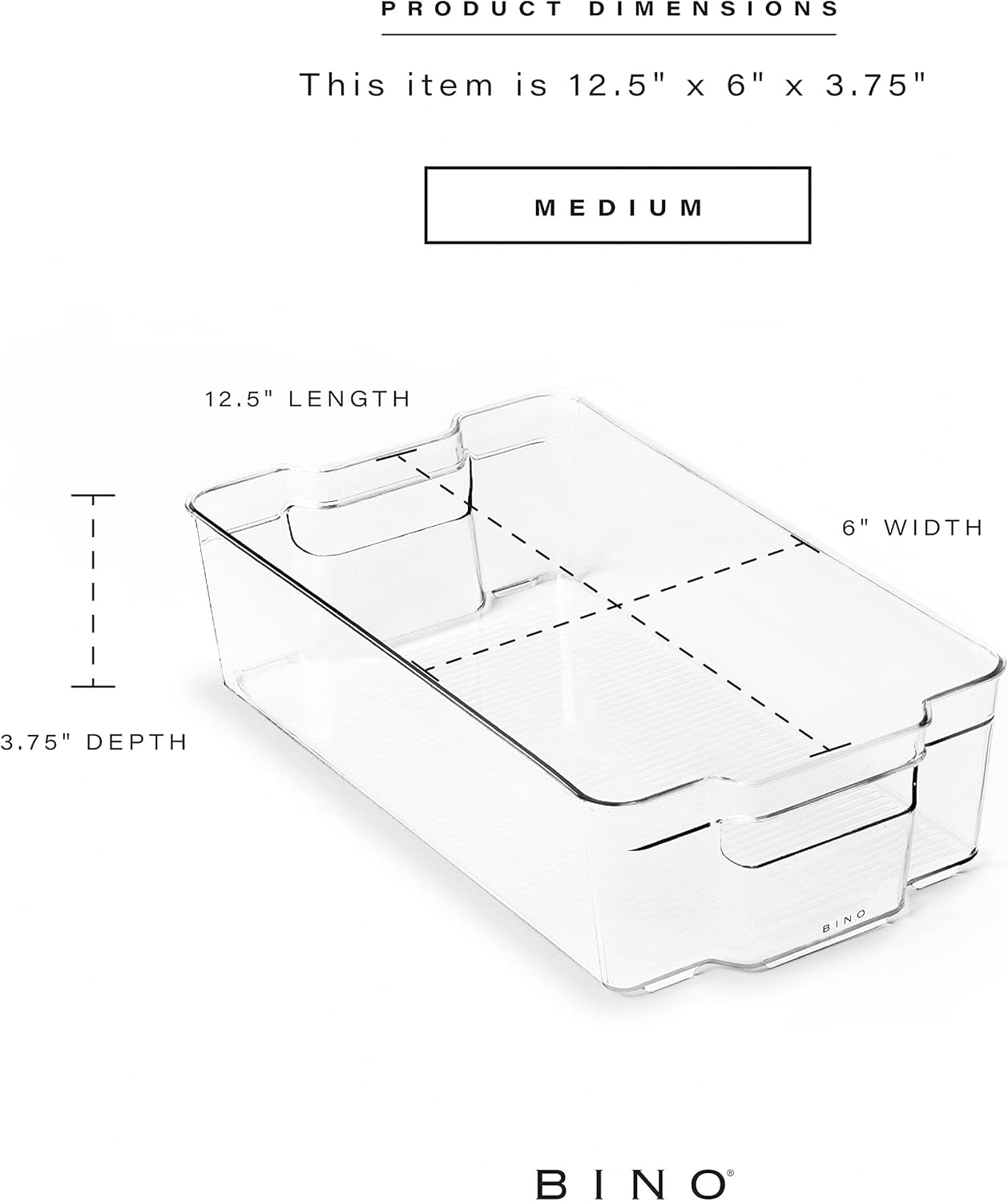 BINO Stackable Multi-Use Storage Organizer Bins, Plastic , BPA-Free, THE STACKER COLLECTION For Pantry / Home Organization, Fridge / Freezer Organizer - 8 Pack