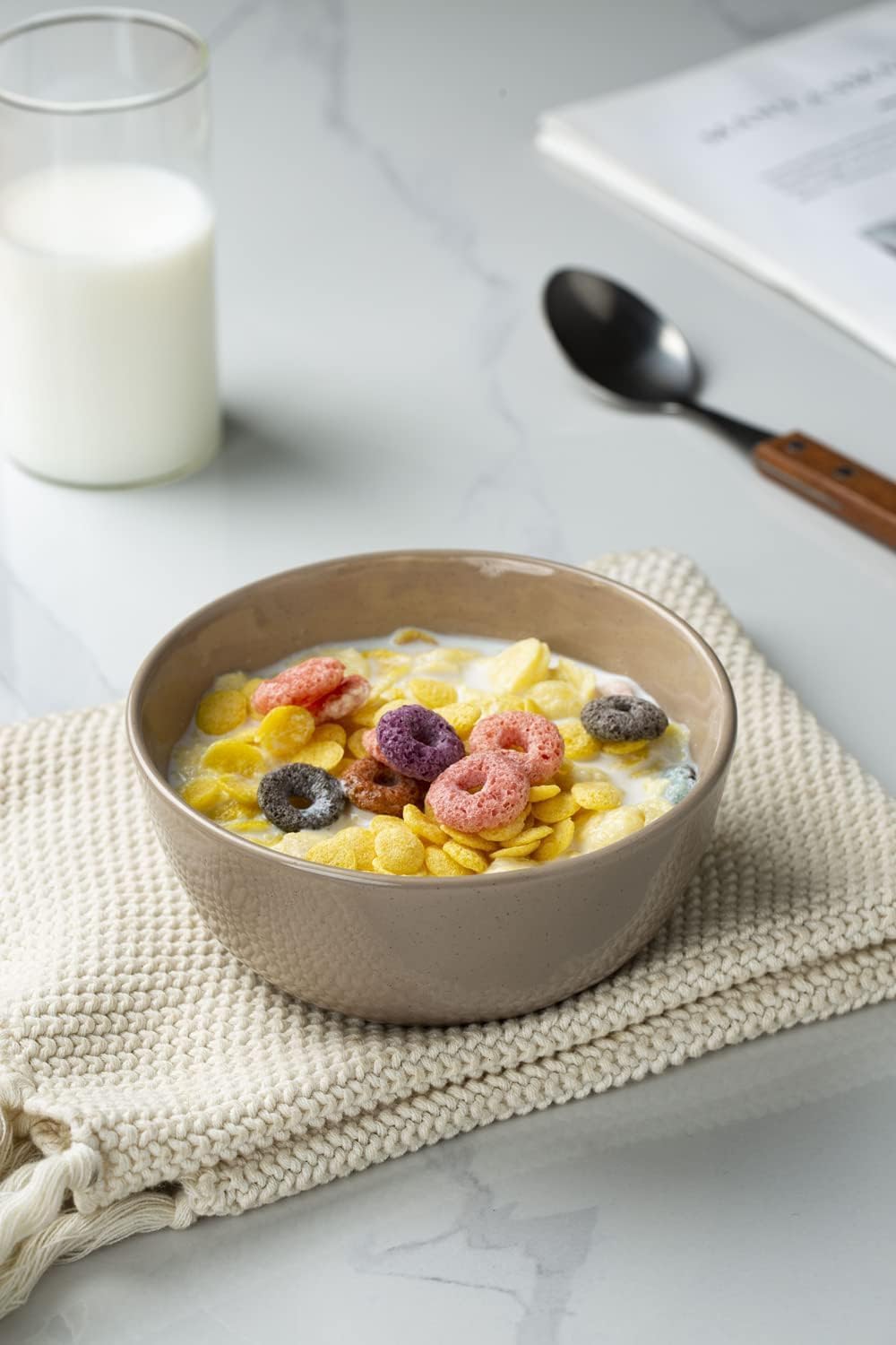 Famiware Mars Plates and Bowls Set, 24 Pieces Dinnerware Sets, Dishes Set for 8, Multi-color