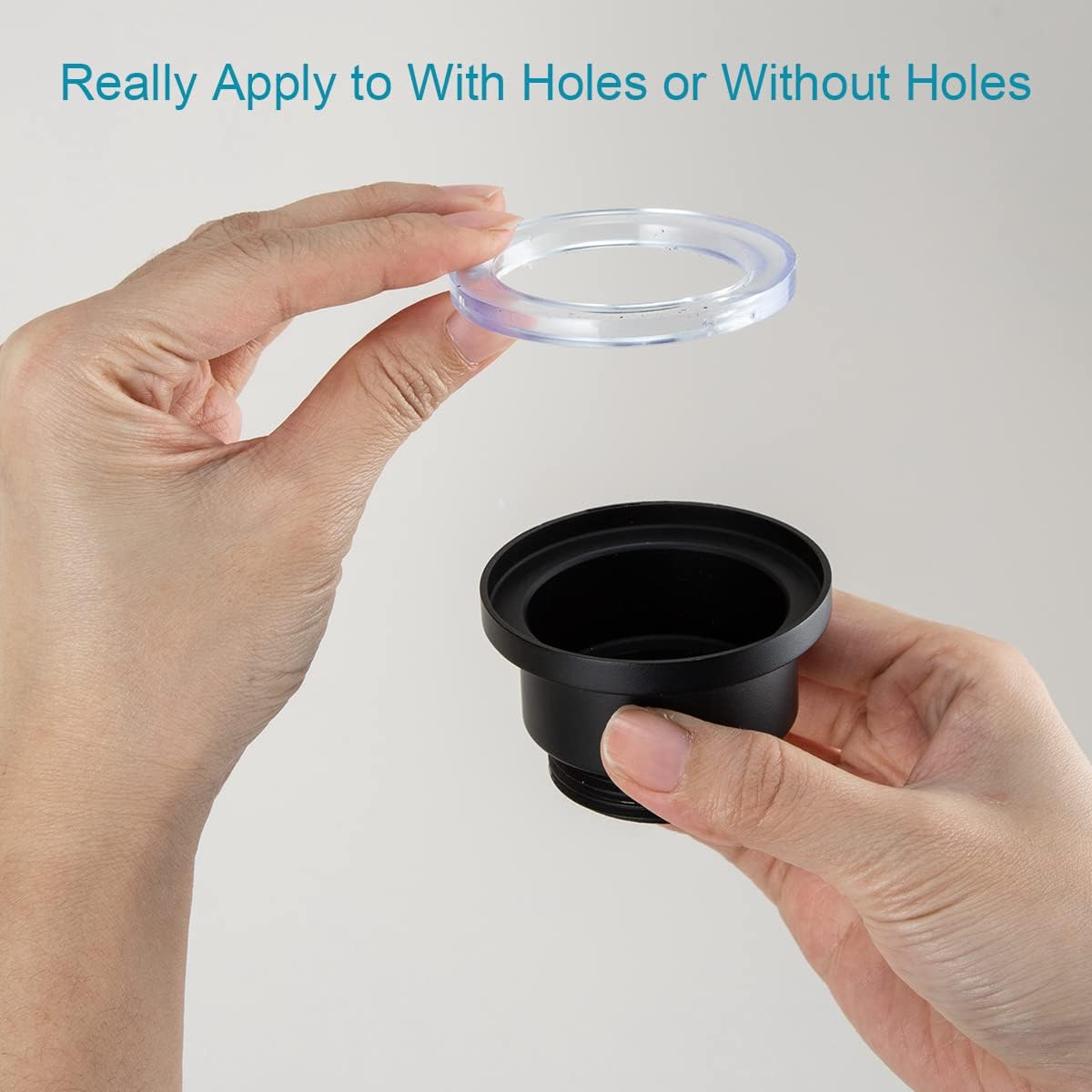 Dual Use Pop Up Drain Stopper, Bathroom Vanity Vessel Sink Stopper, Matte Black, for Basin with or Without Overflow Hole