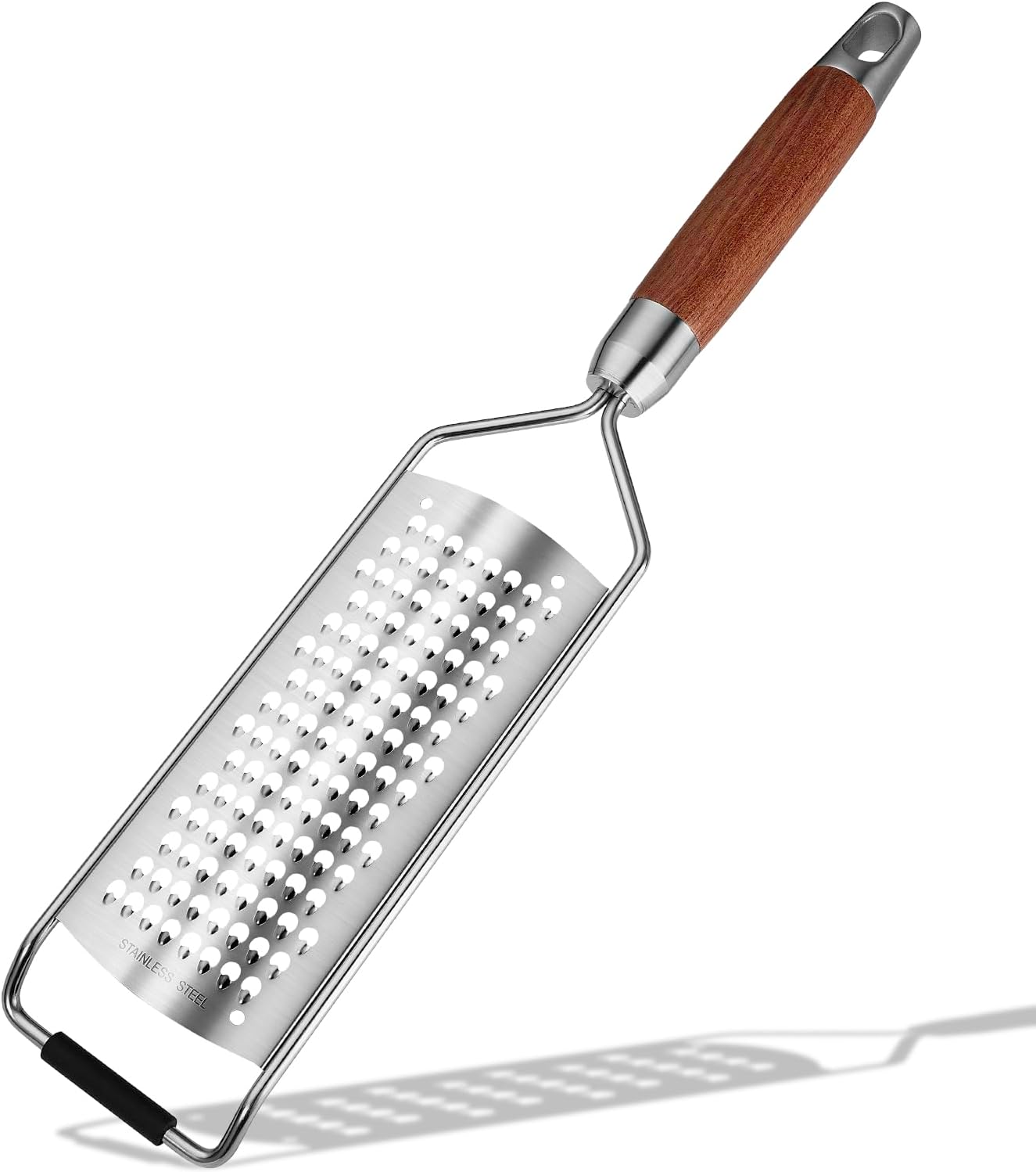 KULUNER Professional-Grade Lemon Zester with Fine Blades, Lightweight Cheese/Vegetable Grater, Solid Wood Handle Design - Rust-Resistant, Durable, Essential Kitchen Tool （B2）