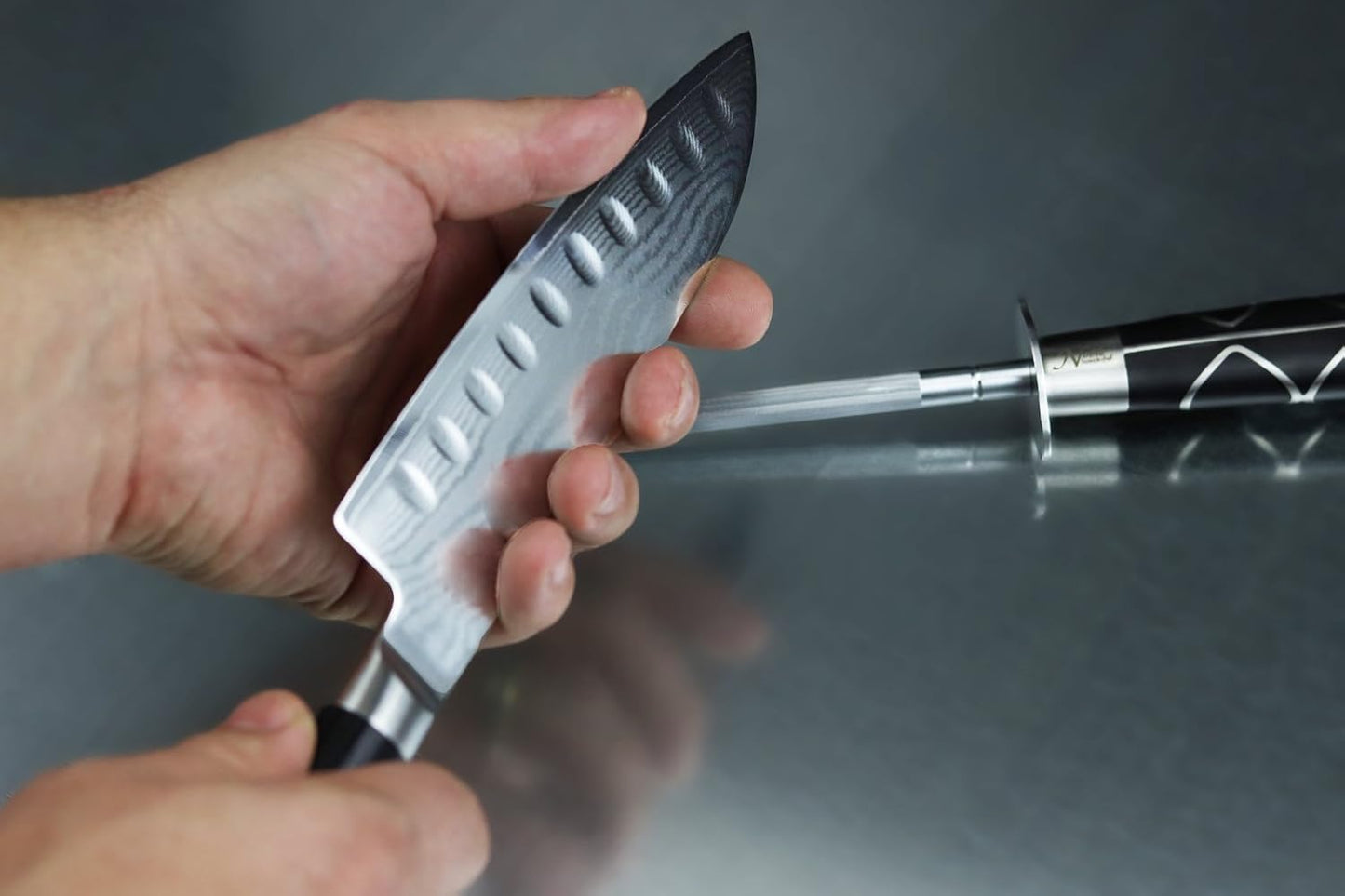 Professional Honing Steel 12”, Magnetized for Safety, No Rust, No Cheap Plastic! Noble’s Knife Sharpener Has an Oval Handle for a Firm Grip and is Built For Daily Use, Perfect for Chefs!