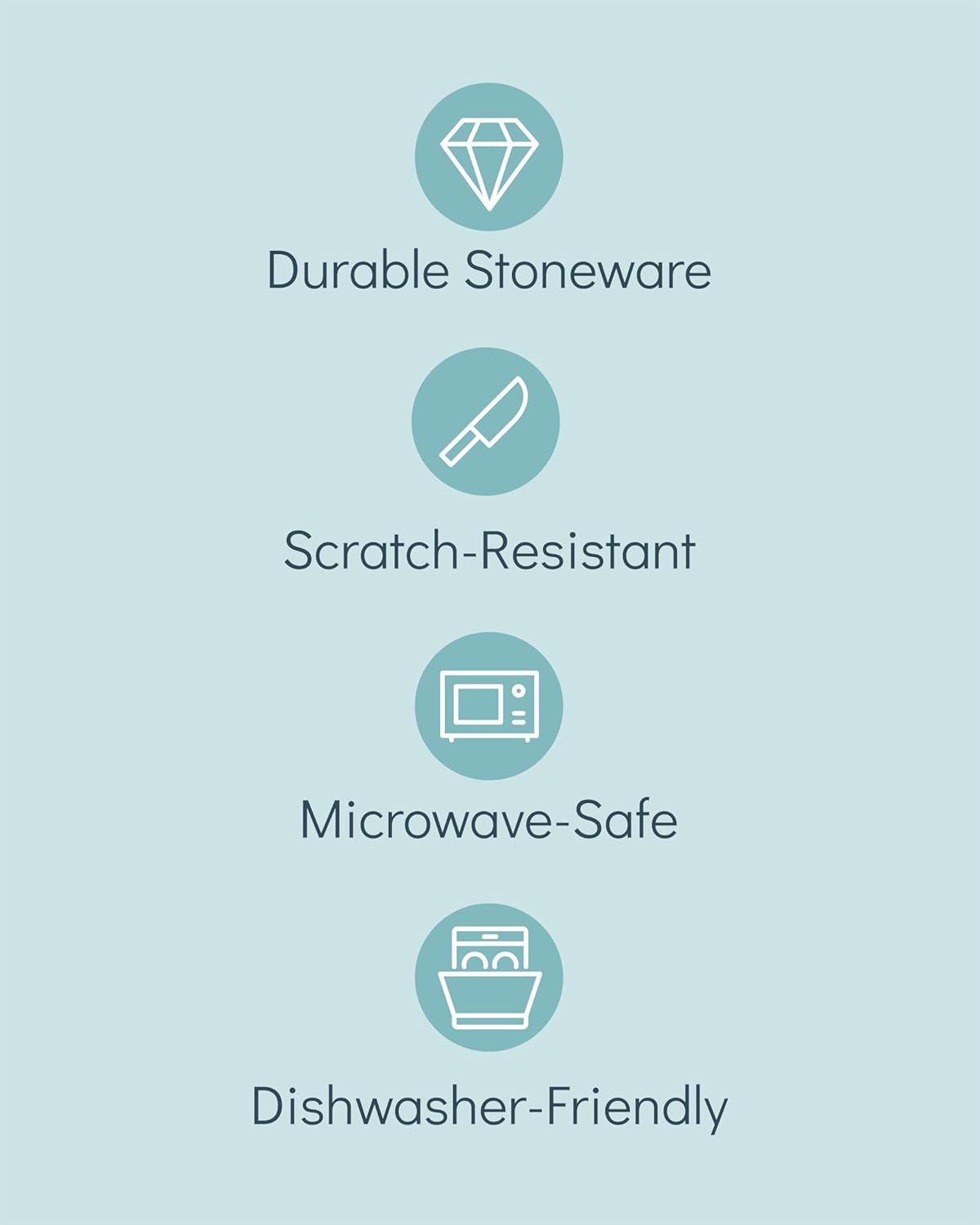 Stoneware Dinnerware Set for 4 People HYGGE 16-Piece - Elegant Scandi Design - Premium Dish Set - Bowl and Plate Set - Tableware for 4 People in a Ribbed Design - Pure Living in Green