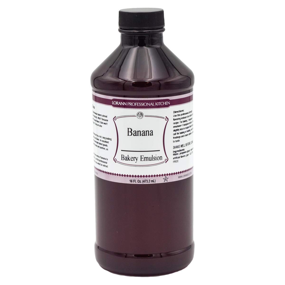 Lorann Oils Banana Bakery Emulsion: True Banana Emulsion, Ideal for Boosting Fruit Tones in Cakes, Cookies & Desserts, Gluten-Free, Keto-Friendly, Banana Extract Substitute Essential for Your Kitchen
