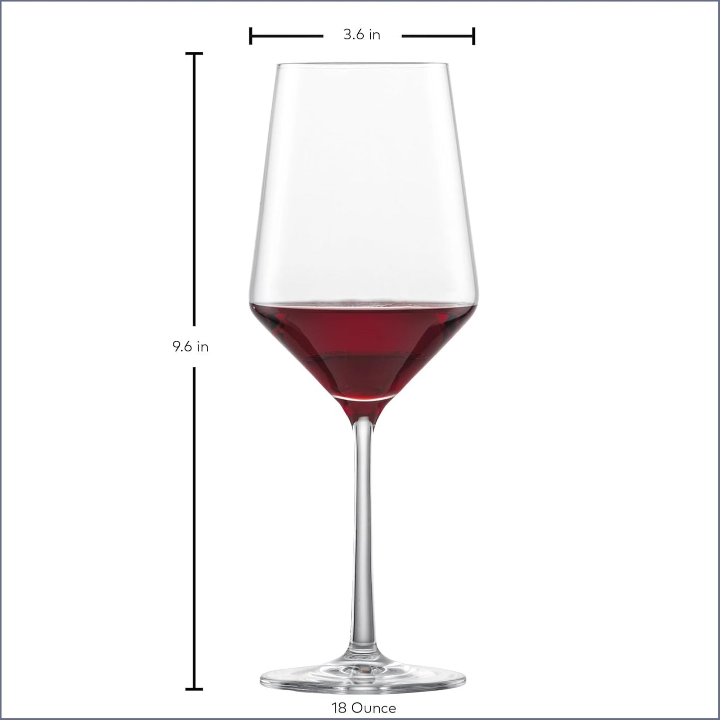 ZWIESEL GLAS Pure Cabernet Red Wine Glass (Set of 2), Graceful Wine Glasses for Red Wine, Dishwasher-Safe Tritan Crystal Glasses, Made in Germany (19 Ounce)
