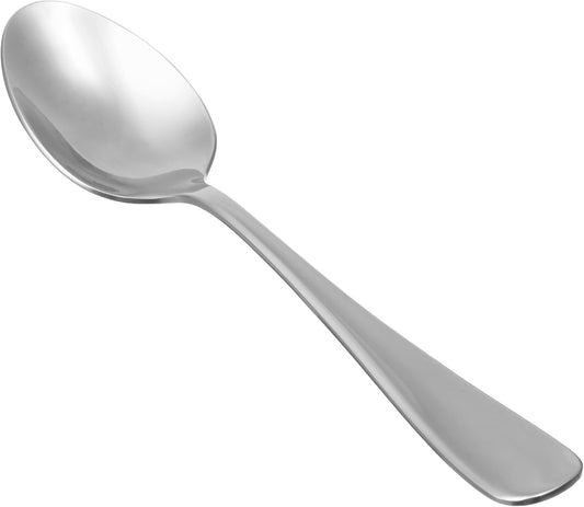 Amazon Basics Stainless Steel Dishwasher Safe Dinner Spoons with Round Edge, Large Tablespoons, 7.9 inches, Pack of 12, Silver