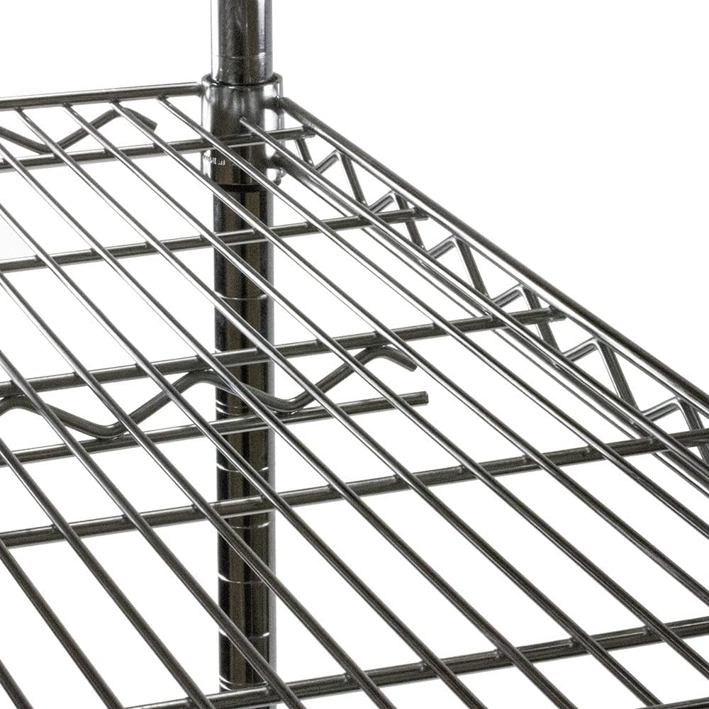 Shelving Inc. 8" d x 12" w Chrome Wire Shelving with 3 Tier Shelves, Weight Capacity 800lbs Per Shelf