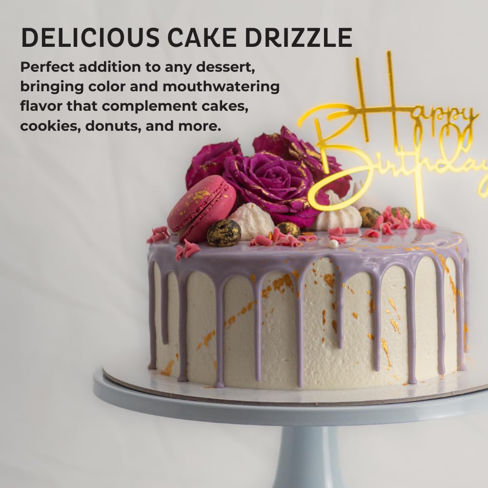 Pistachio-Flavored Cake Drizzle by Chefmaster, Edible Cake Drip Frosting for Decorating, Drip for Cakes, Cupcakes, Cookies, Donuts, 10 oz