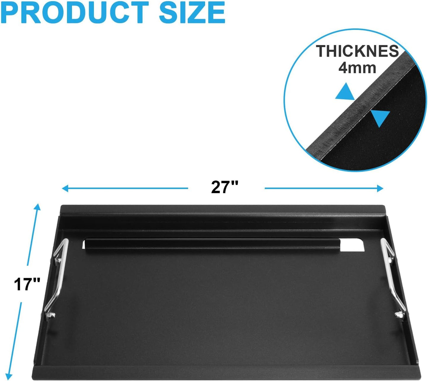 Full Size Griddle for Charbroil Performance 5-Burner, Flat Top Griddle for Charbroil Grill 463448021 463449021 463450022 463451022 463455021 463458021, Replacement Parts for G426-0004-W1 G426-0005-W1