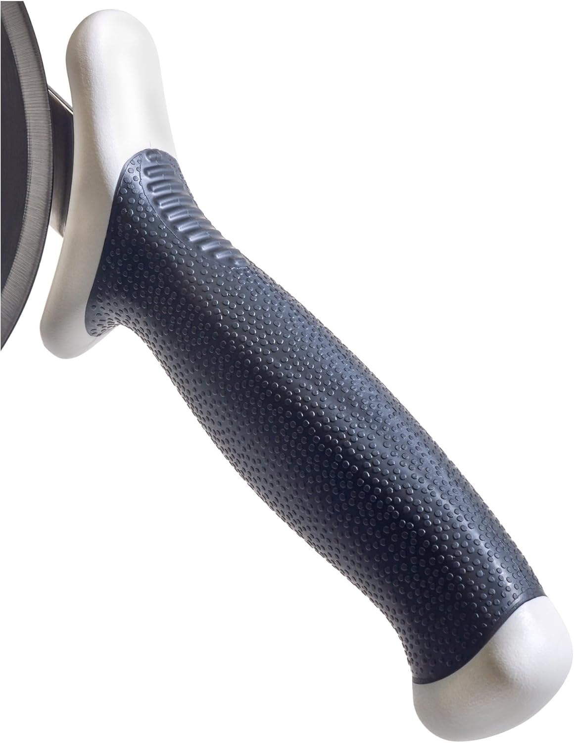 Mercer Culinary Millennia Pizza Cutter with White Handle, 5 Inch Wheel, Stainless Steel