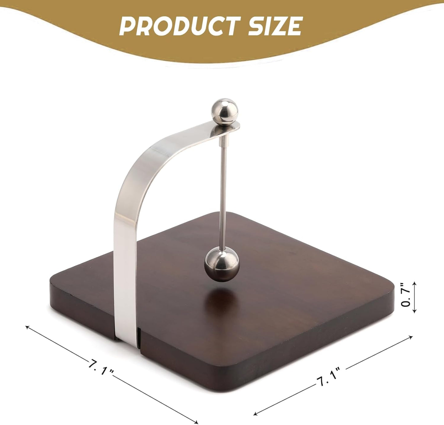 Napkin Holder, Wood Square for Table Dispenser with Weighted Arm, Perfect for Kitchen, Office, Restaurant,Home Décor, Cafe, Warming Gift