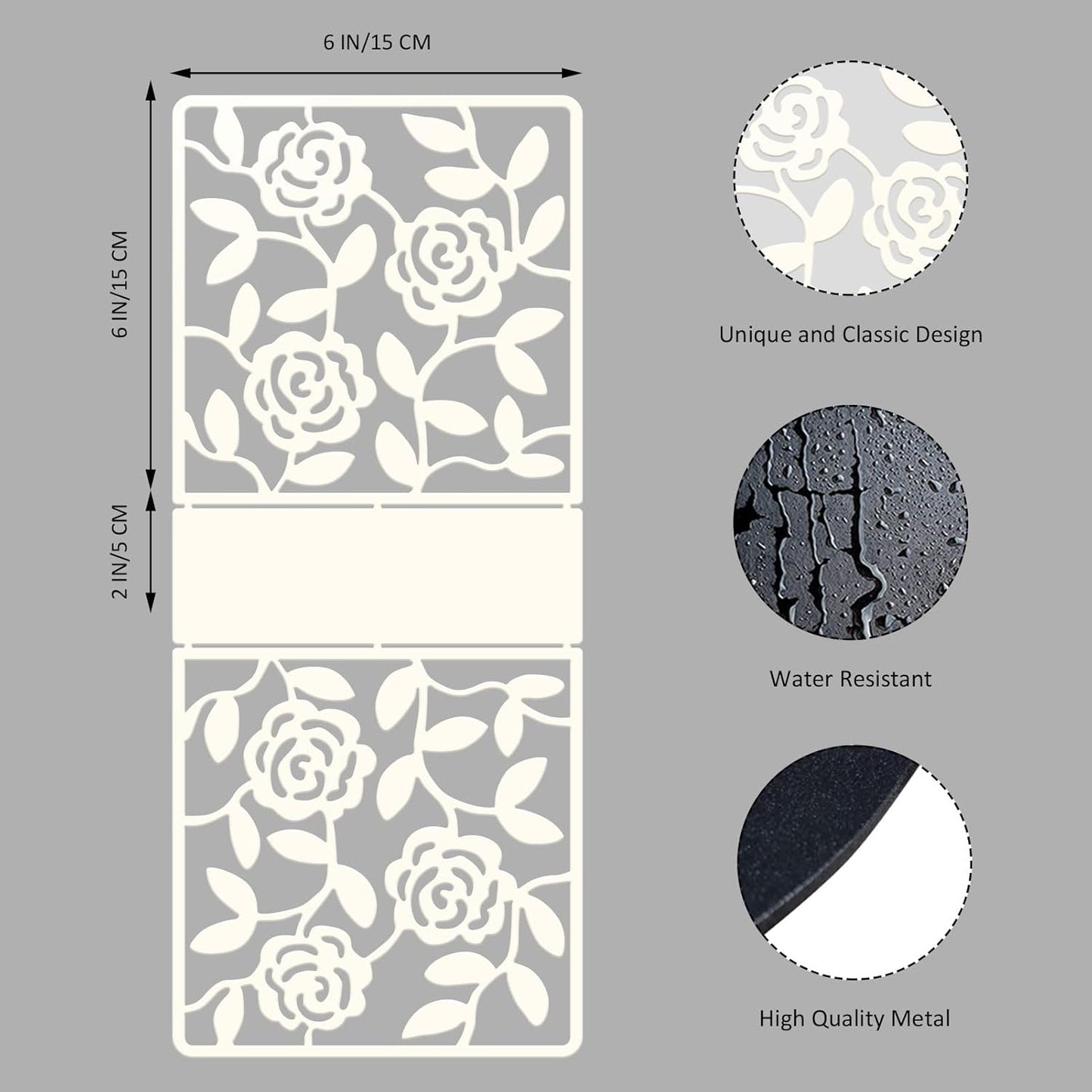 Resama Coffee Filter Paper Holder - Stylish Organizer with Rose Vine Pattern for Kitchen, Cafe, and Office - Decorative Storage Container in White - Perfect for Home, Dining Room, and Outdoor Use