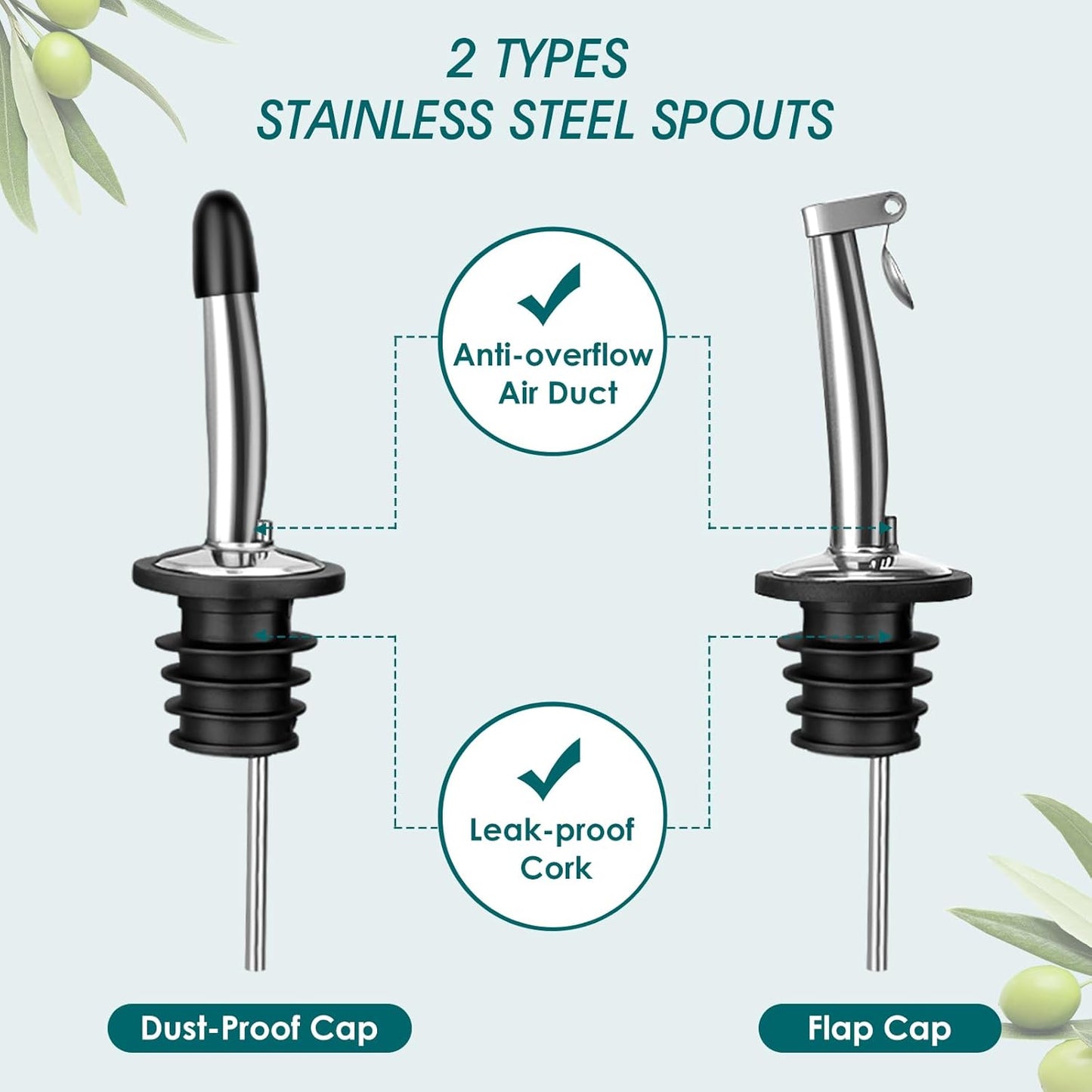 vancasso 16 Oz Ceramic Olive Oil Dispenser Bottle, Bottle Dispenser with Spout and Funnel for Kitchen,Suitable for Oil, Vinegar, Coffee Syrups & Other Liquids，Cream