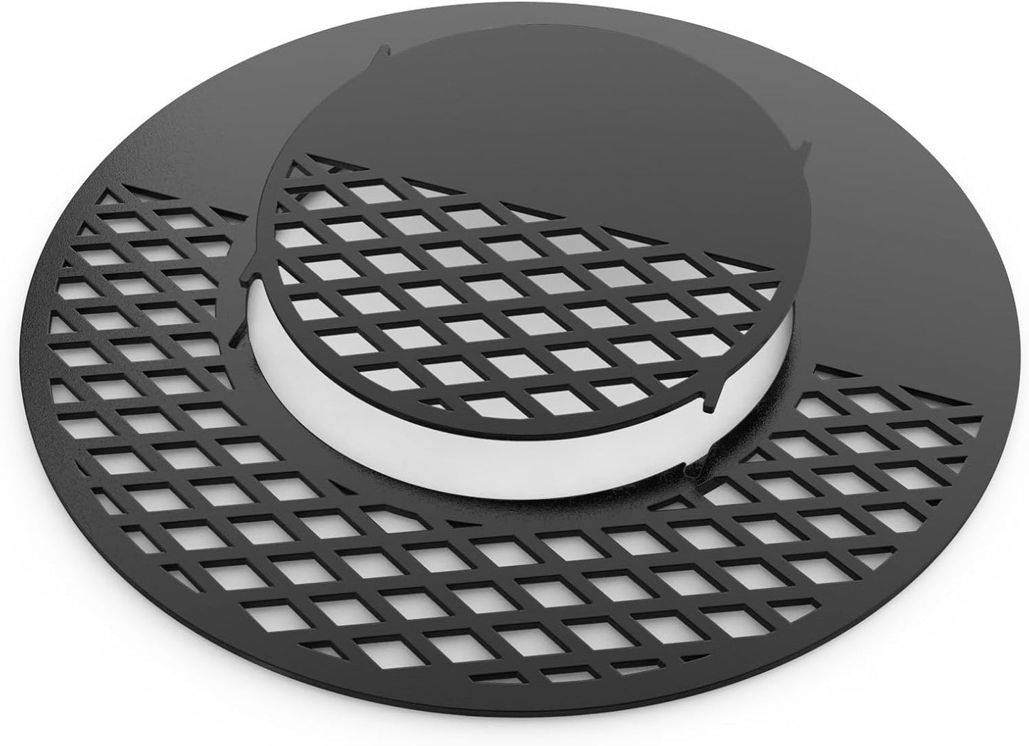 onlyfire BBQ Griddle and Grate Combo Kit for Weber 22 inch Kettle Charcoal Grills