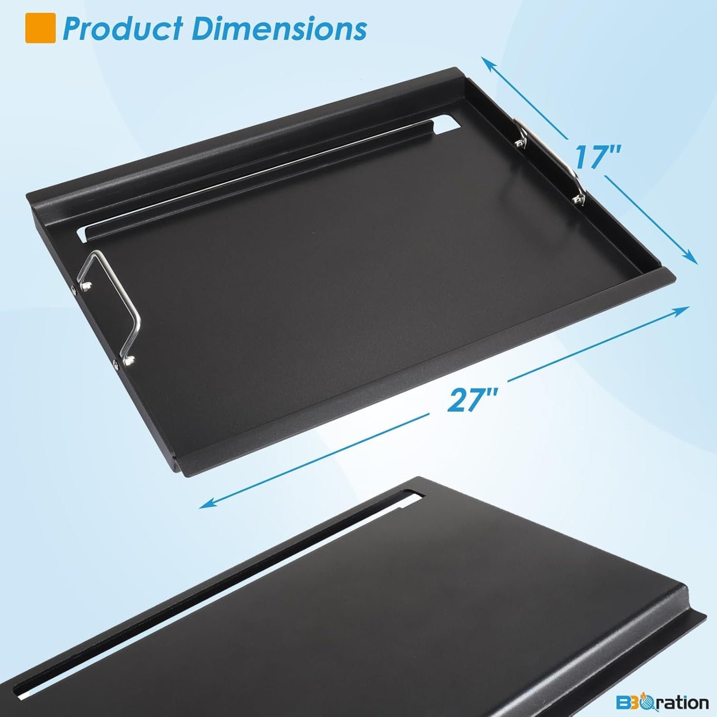17" Griddle Insert Parts for Charbroil Performance 5 Burner 463448021 463449021 463450022 463451022 Full Size Griddle for Charbroil Grill Replacement Parts G426-0004-W1 G426-0005-W1