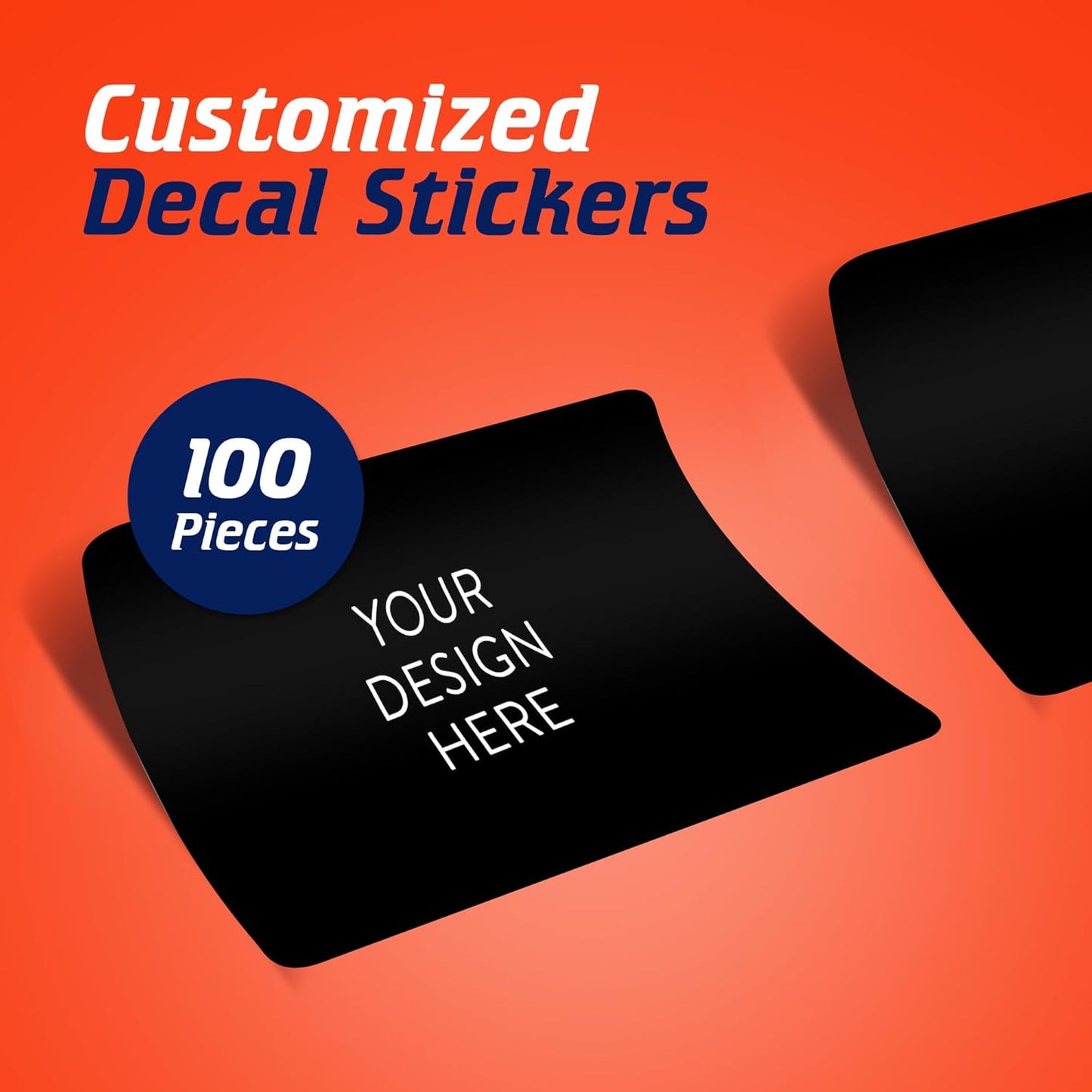 5-1000 Custom Vinyl Stickers - Upload Your own Image, Text, Design, Logo - Personalized Logo Labels for Handmade, Packaging, Bottle, Jars, Candle, Brand Stickers (Black, 6x4)