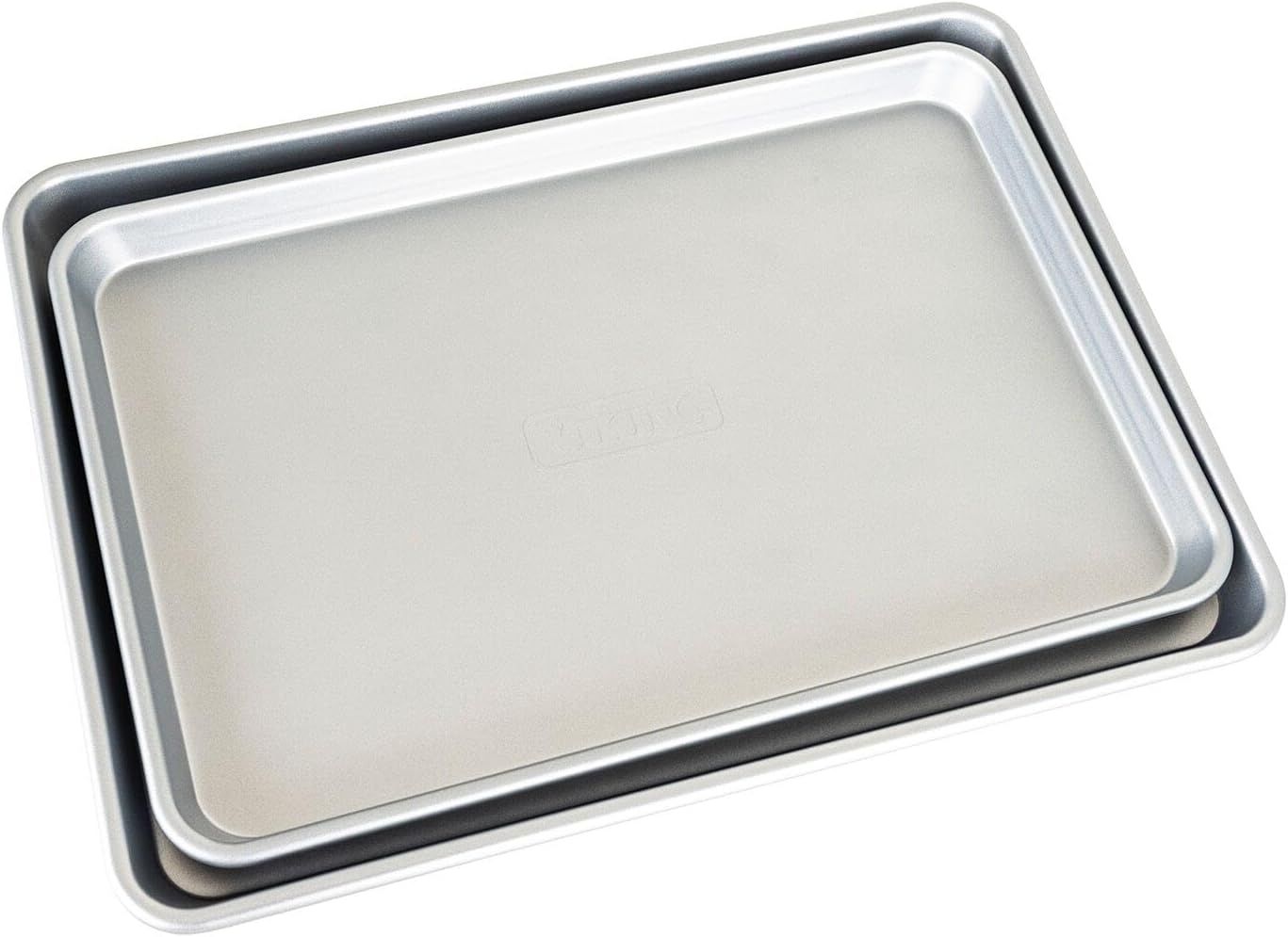 Viking 2-Piece Nonstick Baking Sheet Set, 15.5" & 17", Silver