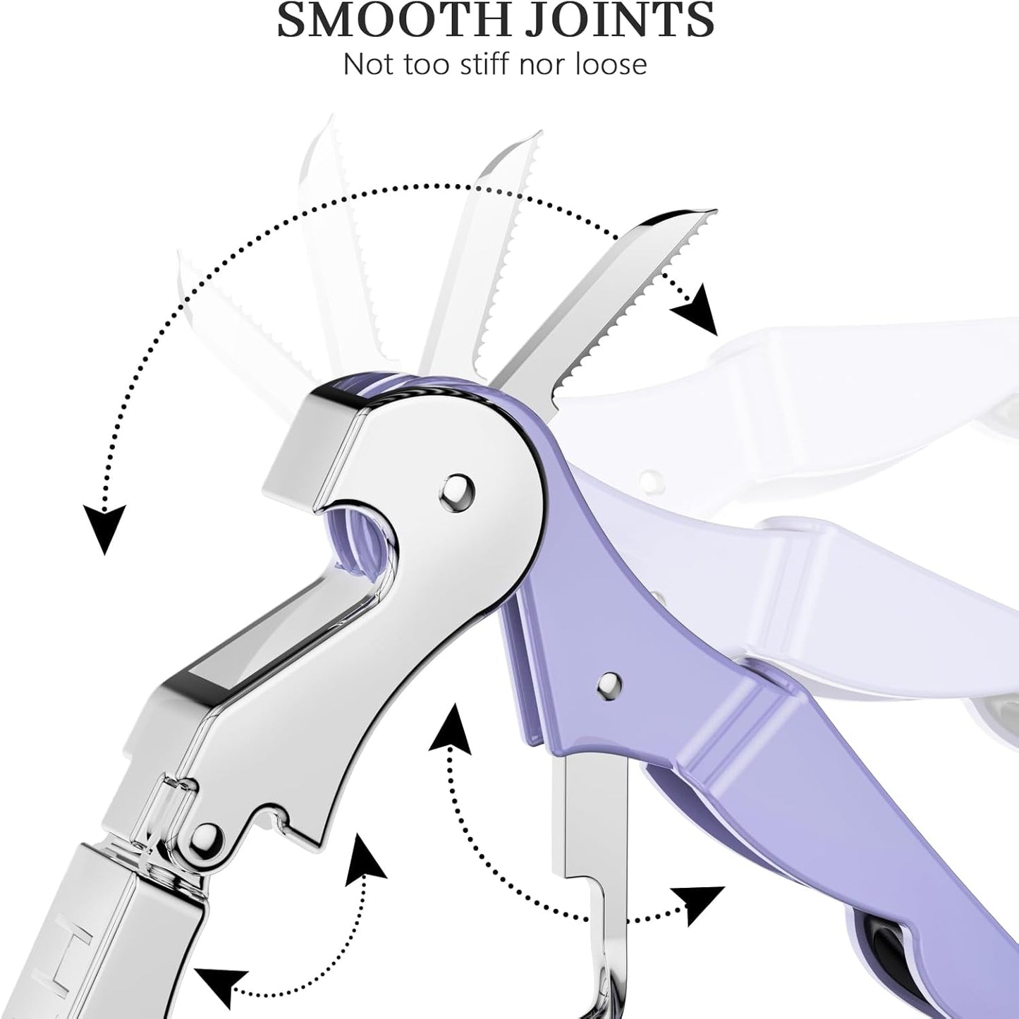 HYZ 2-Pack Wine Opener Waiter Corkscrew, Professional Wine Key for Servers, Bartender with Foil Cutter, Manual Wine Bottle Opener Double Hinged (Lavender)