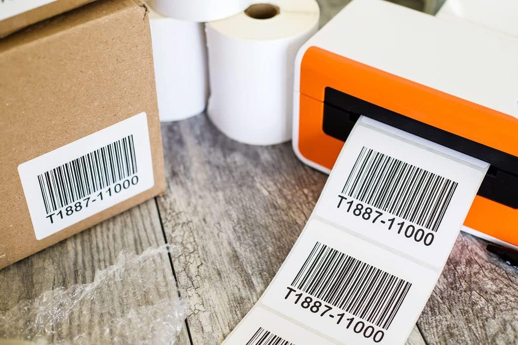 Premium Label Supply 4" x 3" Direct Thermal Labels - 2000 Labels (4 Rolls of 500) - Top Coated - White - USA Made