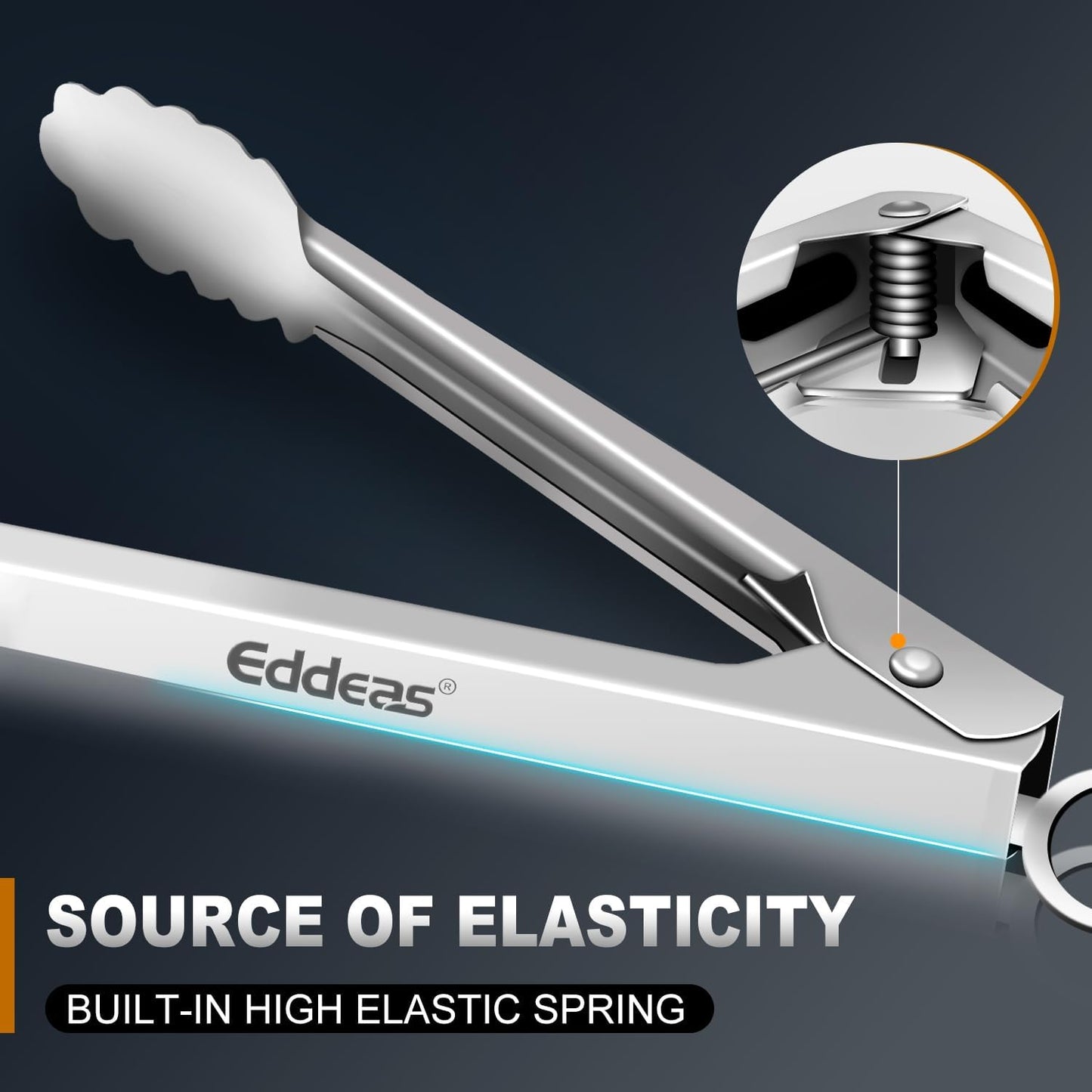 Tongs For Cooking - Heat Resistant 600 Degrees, All Metal Kitchen Tweezers Tongs, Heavy Duty Stainless Steel Cooking for Food, Grill, BBQ, Dishwasher safe Set of 4 (12" & 9in)