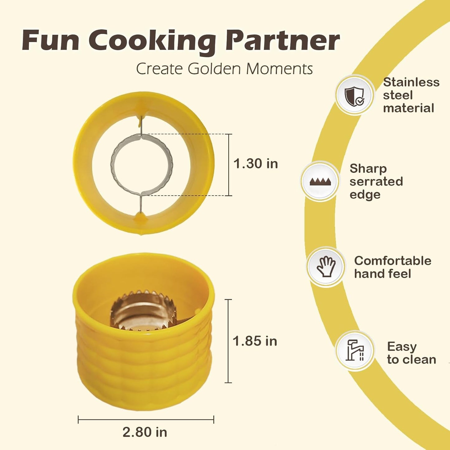 Corn Peeler for Corn on the Cob, Peelers for Kitchen with Ultra-Sharp Stainless Steel Serrated Blades & Ergonomics Corn-Shaped Comfort Grip, 2 Packs