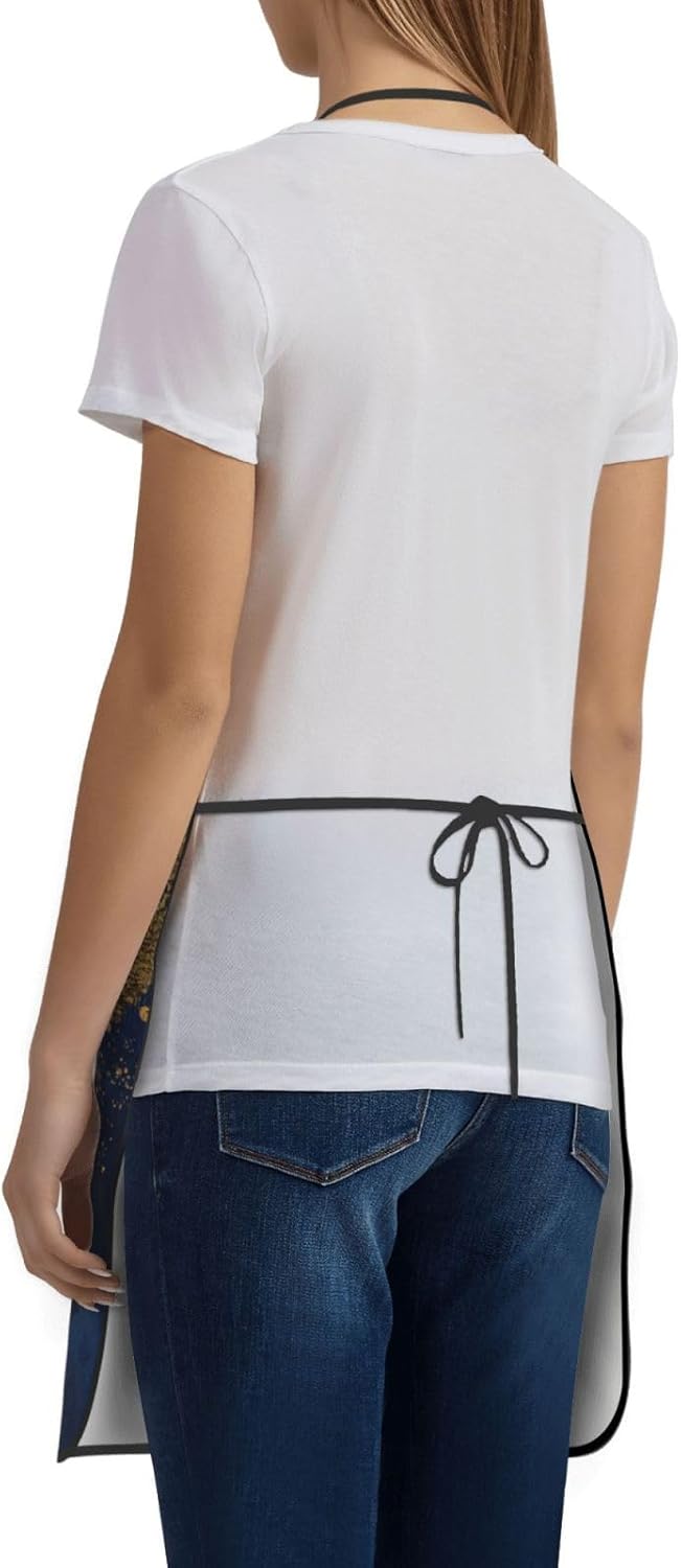 Women Men Bib Aprons Chef Cooking Aprons with Pockets for Kitchen Cooking BBQ Baking Grilling