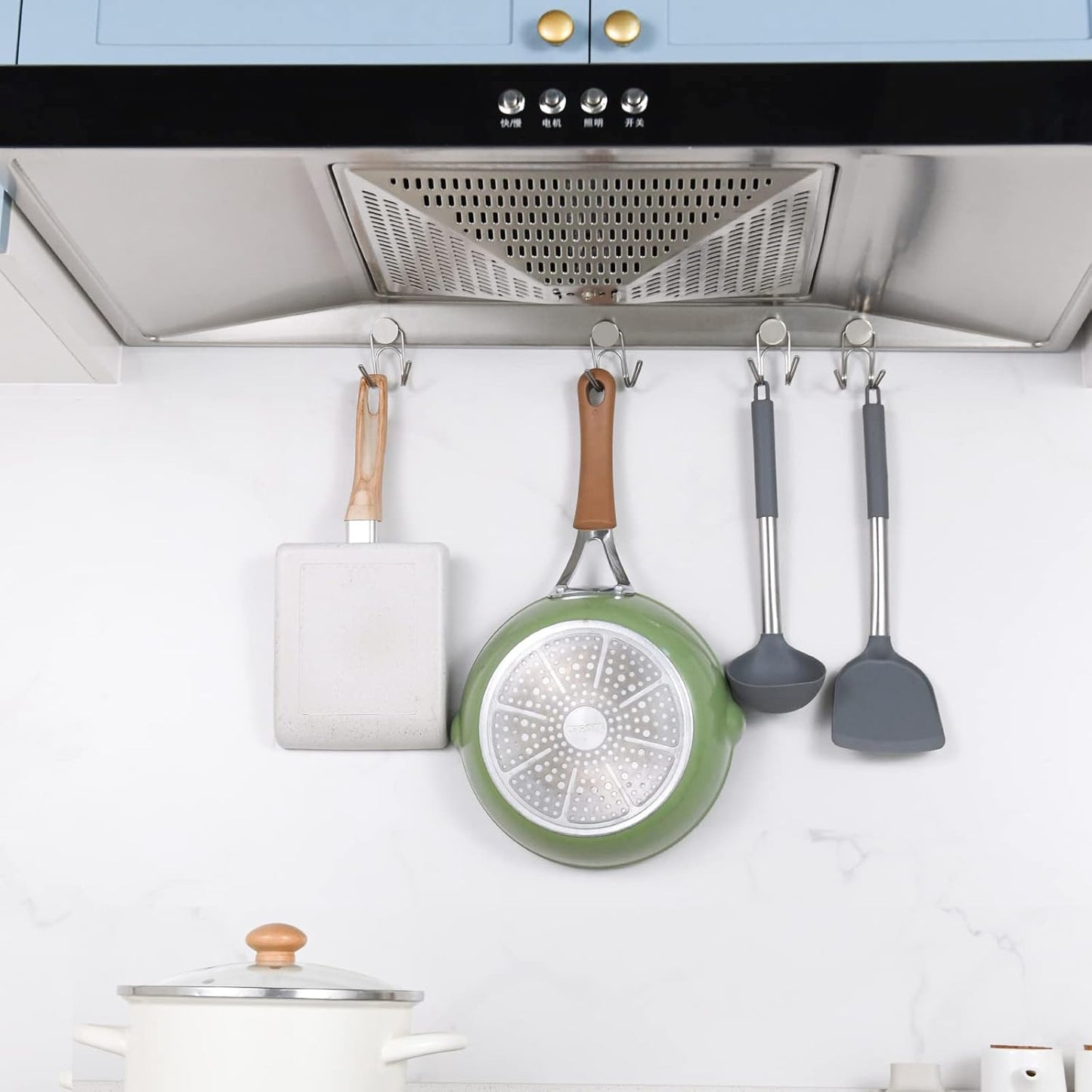 Magnetic Hooks Heavy Duty 304 Stainless Steel Hooks,Magnets Hanging Hooks for Refrigerator Grill Toolbox Cabins Outdoor,Cruise Essentials Camper Accessories,8pack(Silver 1.1in-2-40 8p)