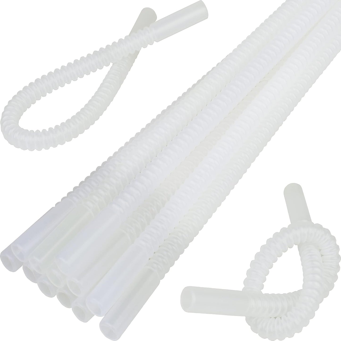 Bendable Straws - 11 inch Long Flexible Straws - Bendy Drinking Straw Reusable - 14 Pack