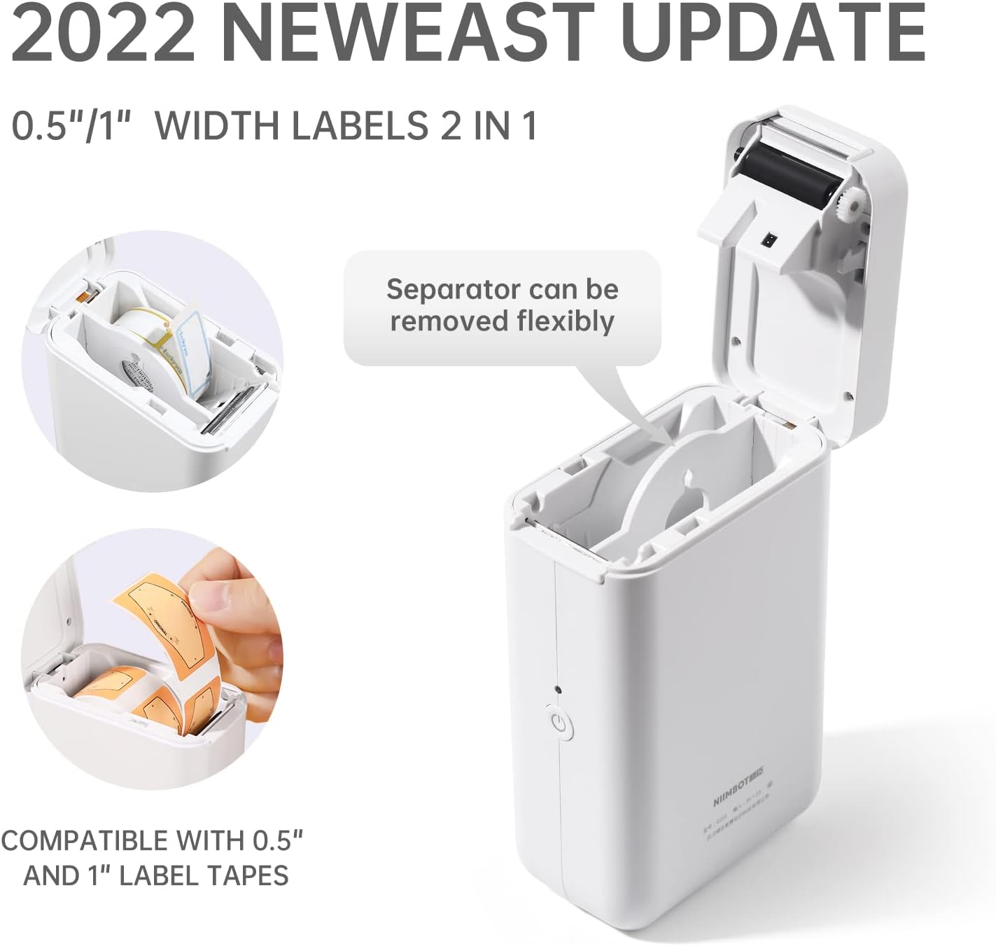 NIIMBOT Label Maker Machine D101 Label Printer Portable Wireless Connection Multiple Templates Available for Phone Easy to Use Office Home Organization USB Rechargeable