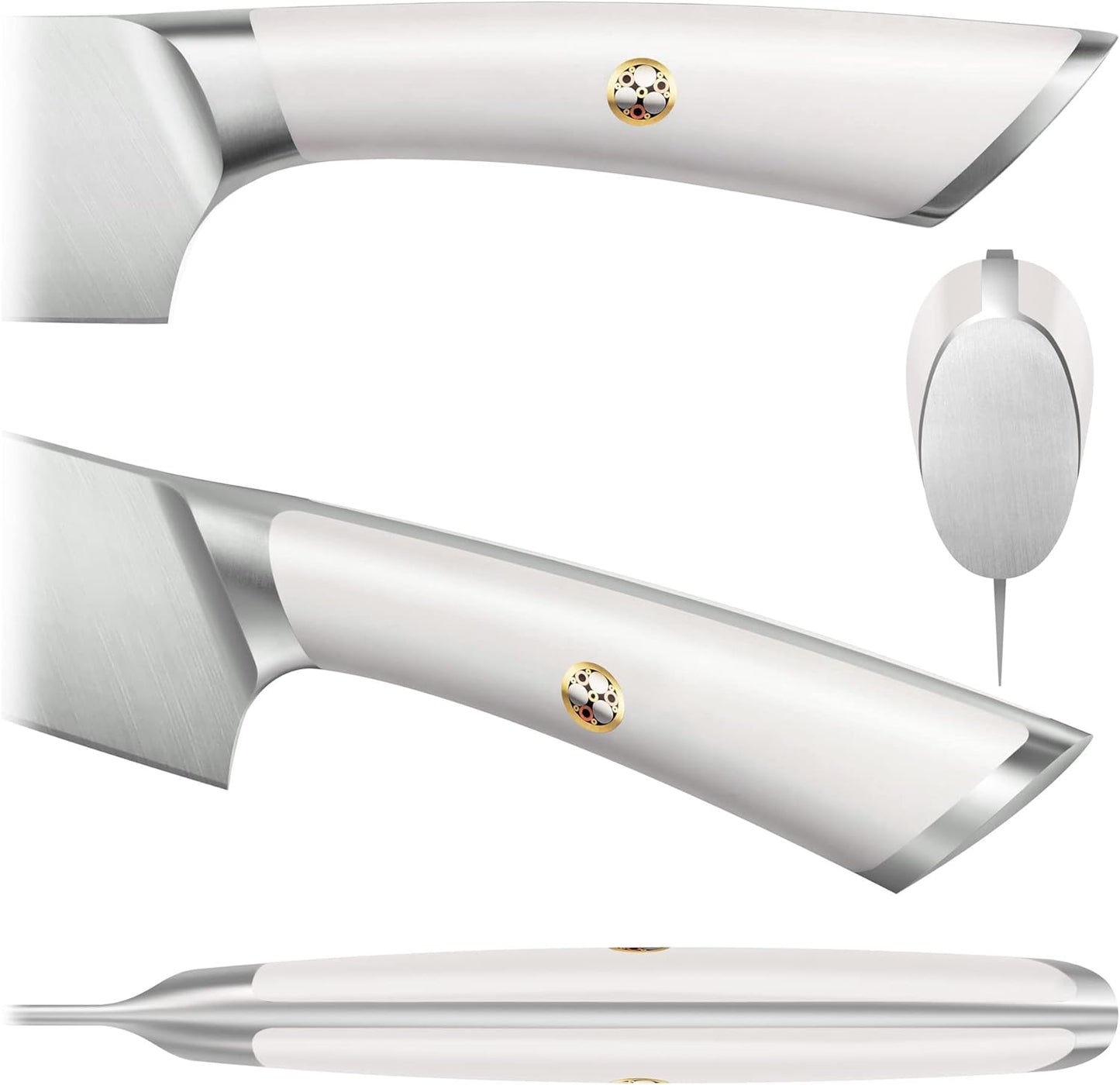 Cangshan ELBERT Series German Steel Forged Knife Block Sets (20-Piece, White)