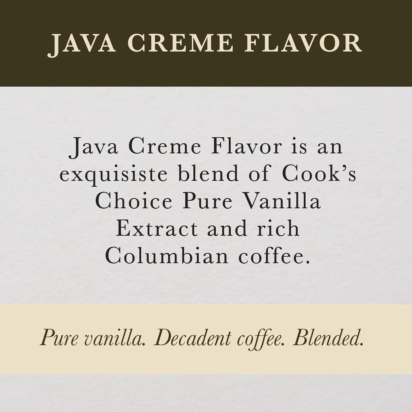 Cook's Java Creme Flavor 8 oz