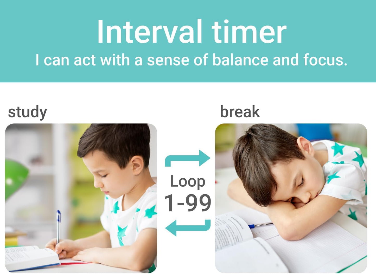 dretec pomodoro Timer, Productivity for Studying, Large Button, Interval,Darkgray